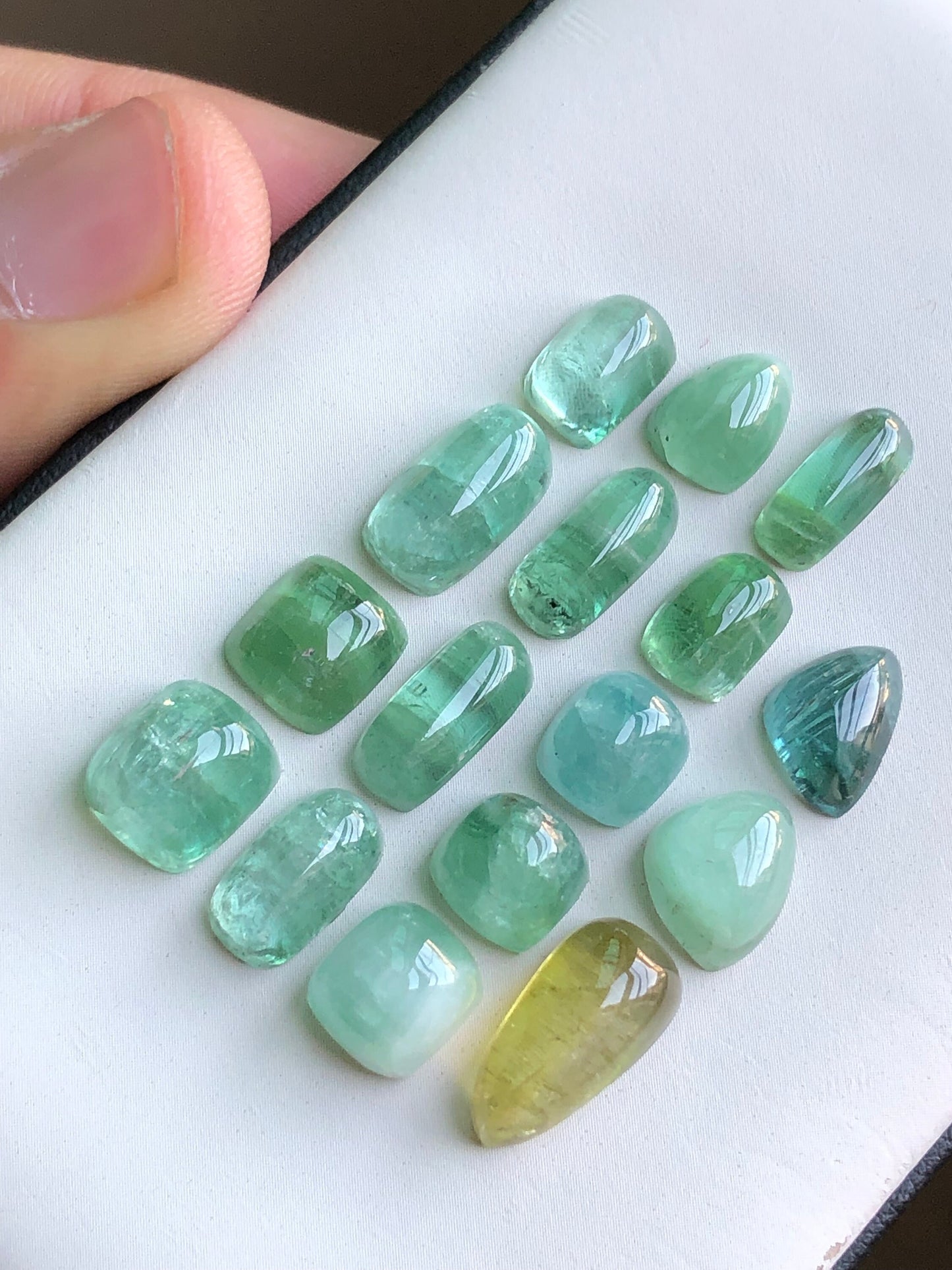 Natural tourmaline cabochons 50 carats