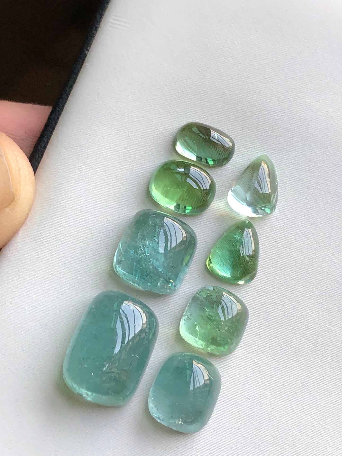 Natural tourmaline cabochons 35 carats