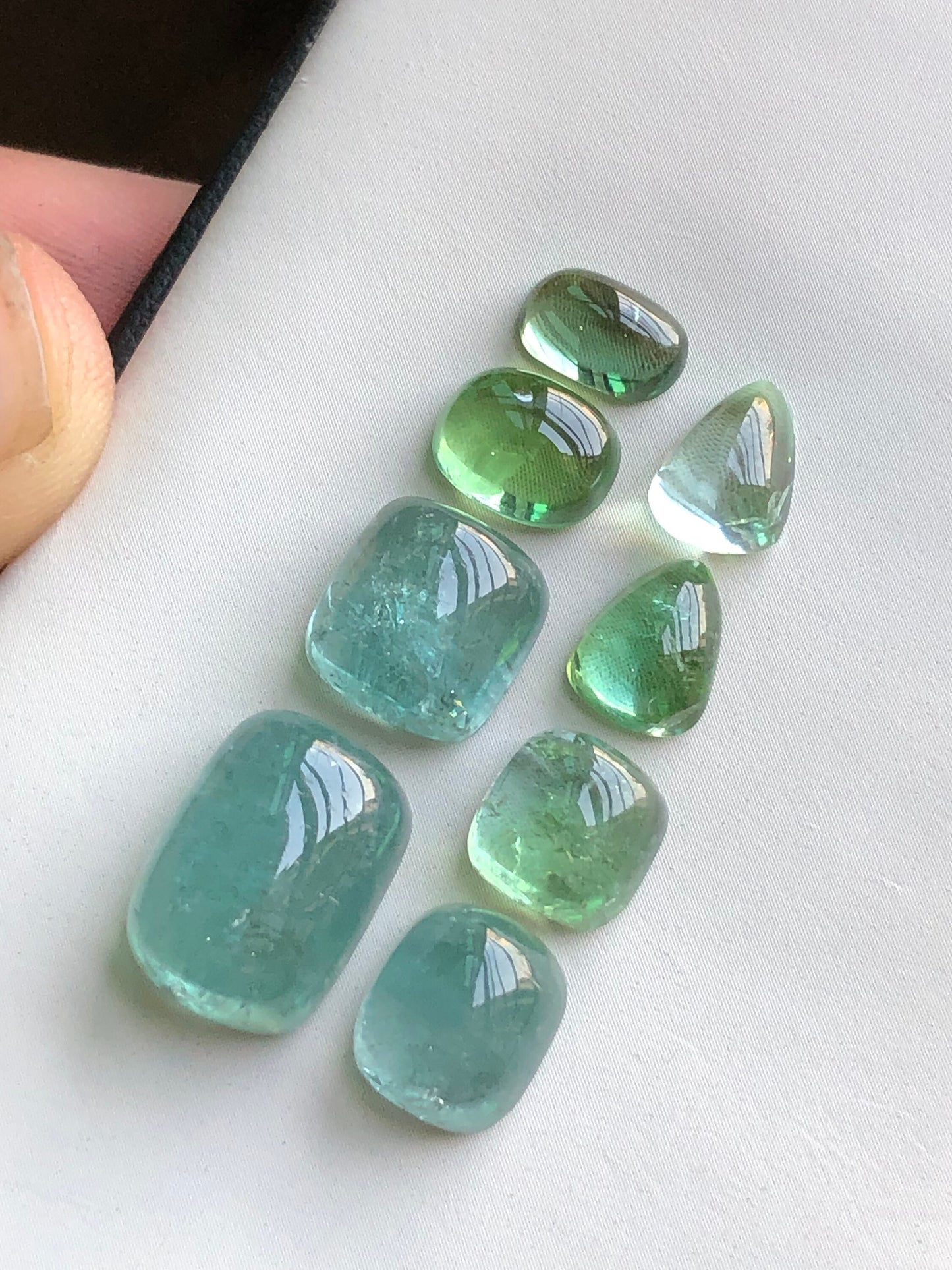 Natural tourmaline cabochons 35 carats