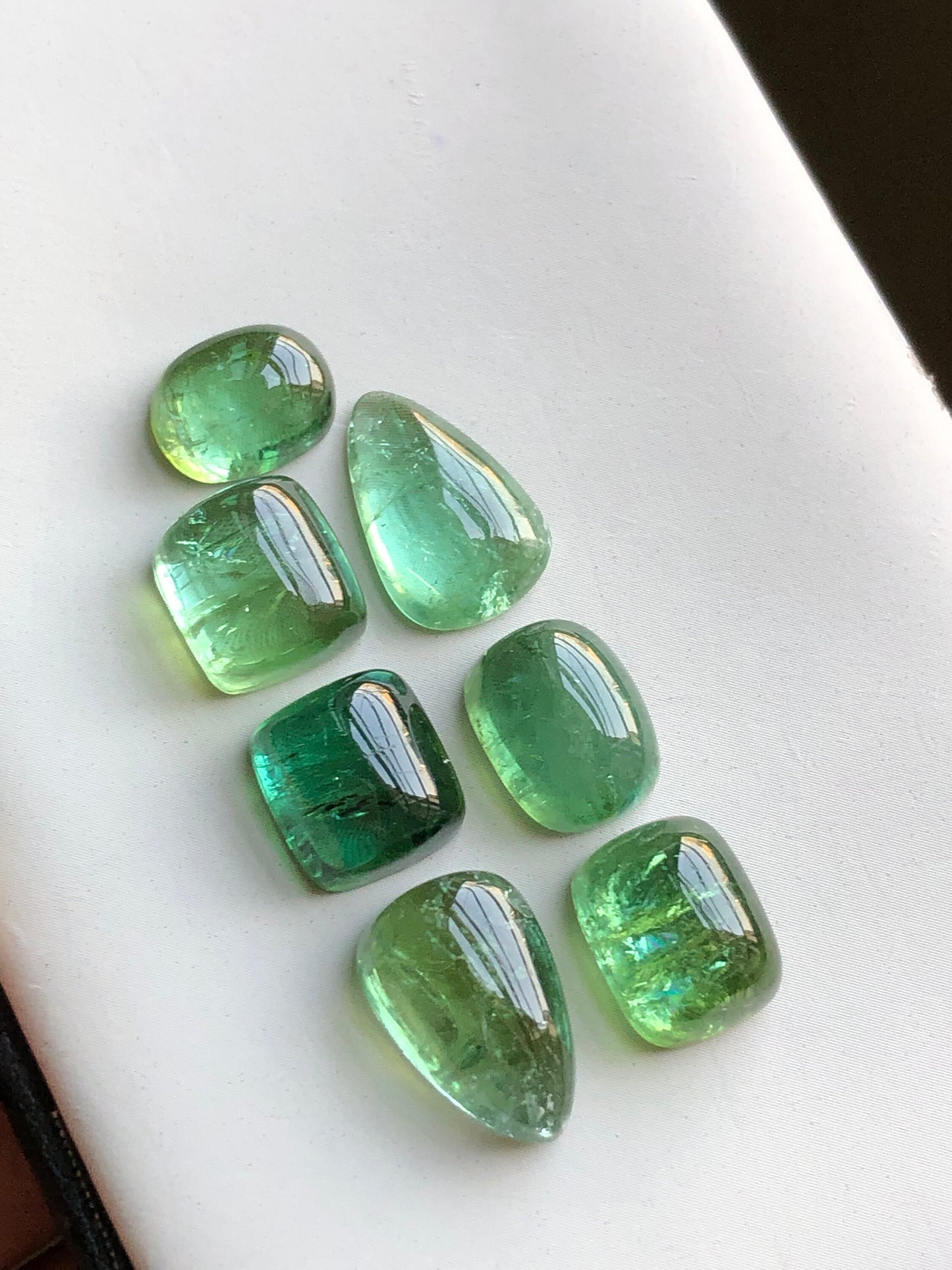 Natural tourmaline cabochons 37.90 carats