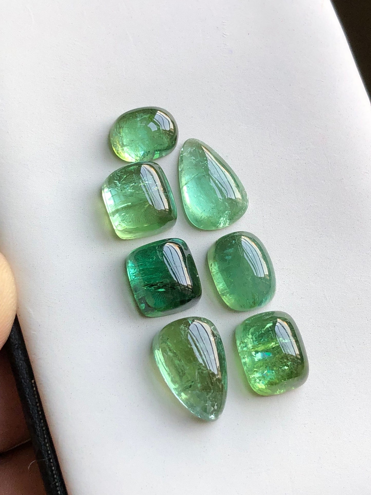 Natural tourmaline cabochons 37.90 carats