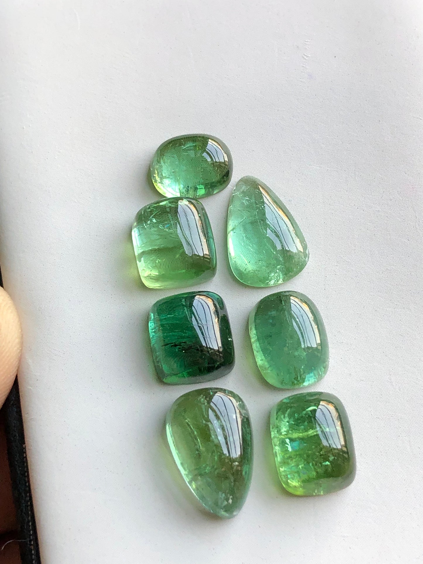 Natural tourmaline cabochons 37.90 carats