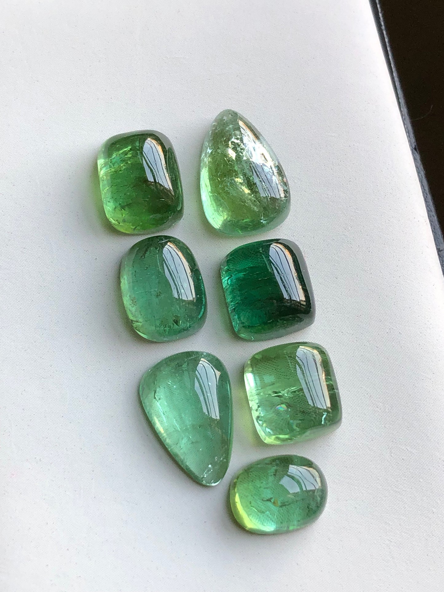 Natural tourmaline cabochons 37.90 carats