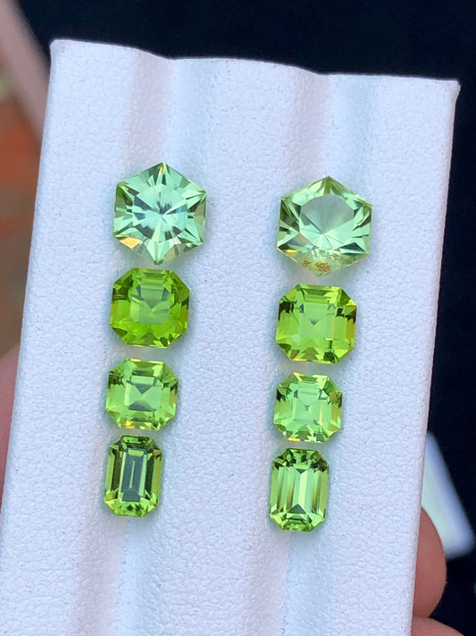 Peridot pairs 9.60 carats