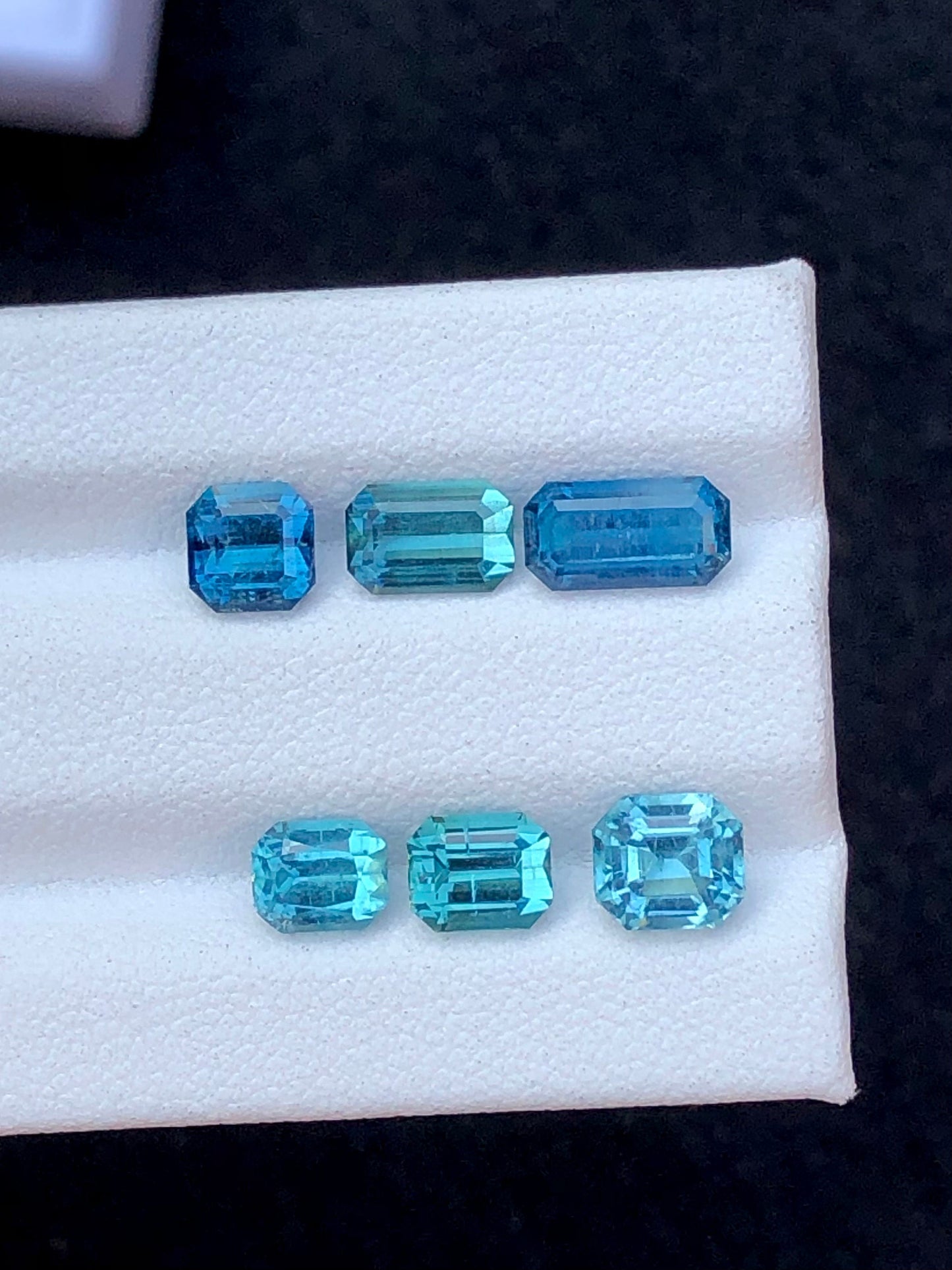 Blue tourmaline lot 5.50 carats