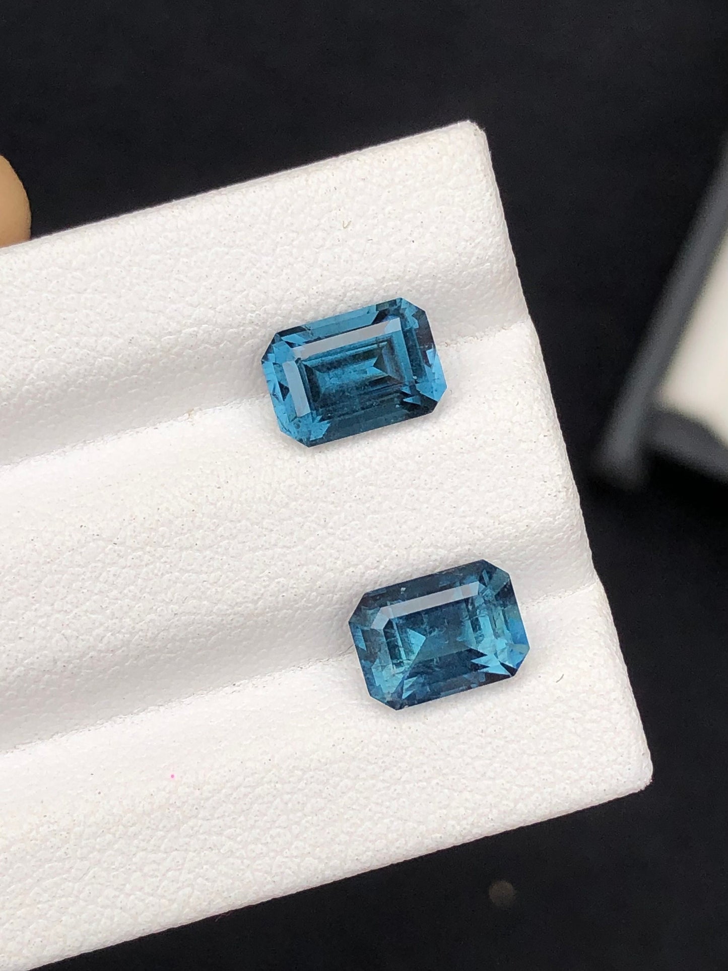 Blue tourmalines 3.25 carats