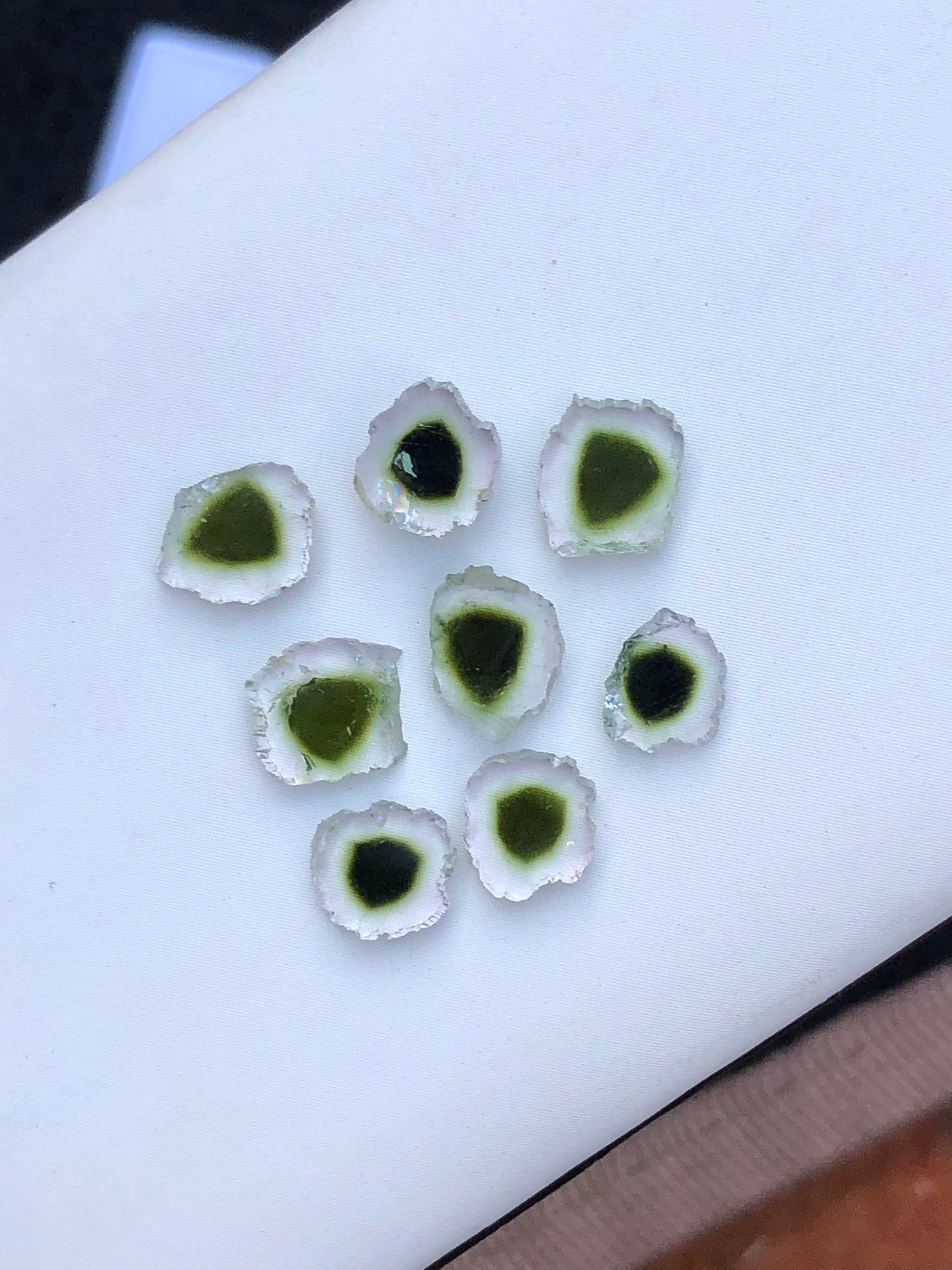 Natural tourmaline slices 6.80 carats