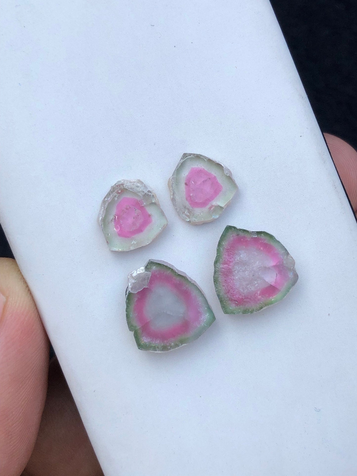 Natural tourmaline slices pairs 16.70 carats