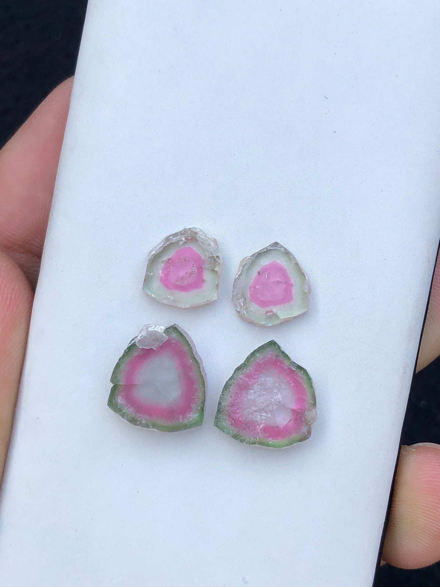 Natural tourmaline slices pairs 16.70 carats