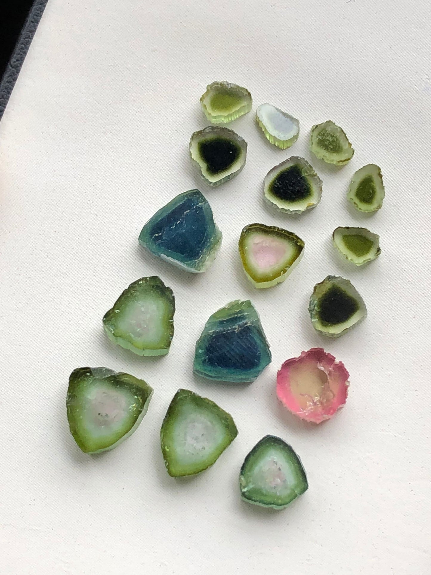 Natural tourmaline slices 17.50 carats