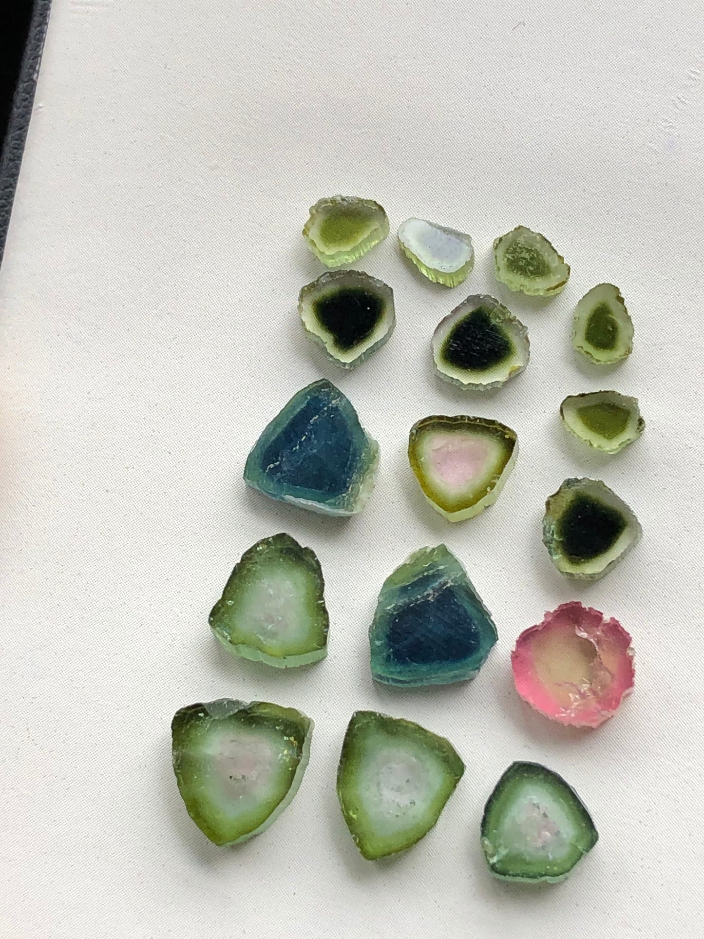 Natural tourmaline slices 17.50 carats