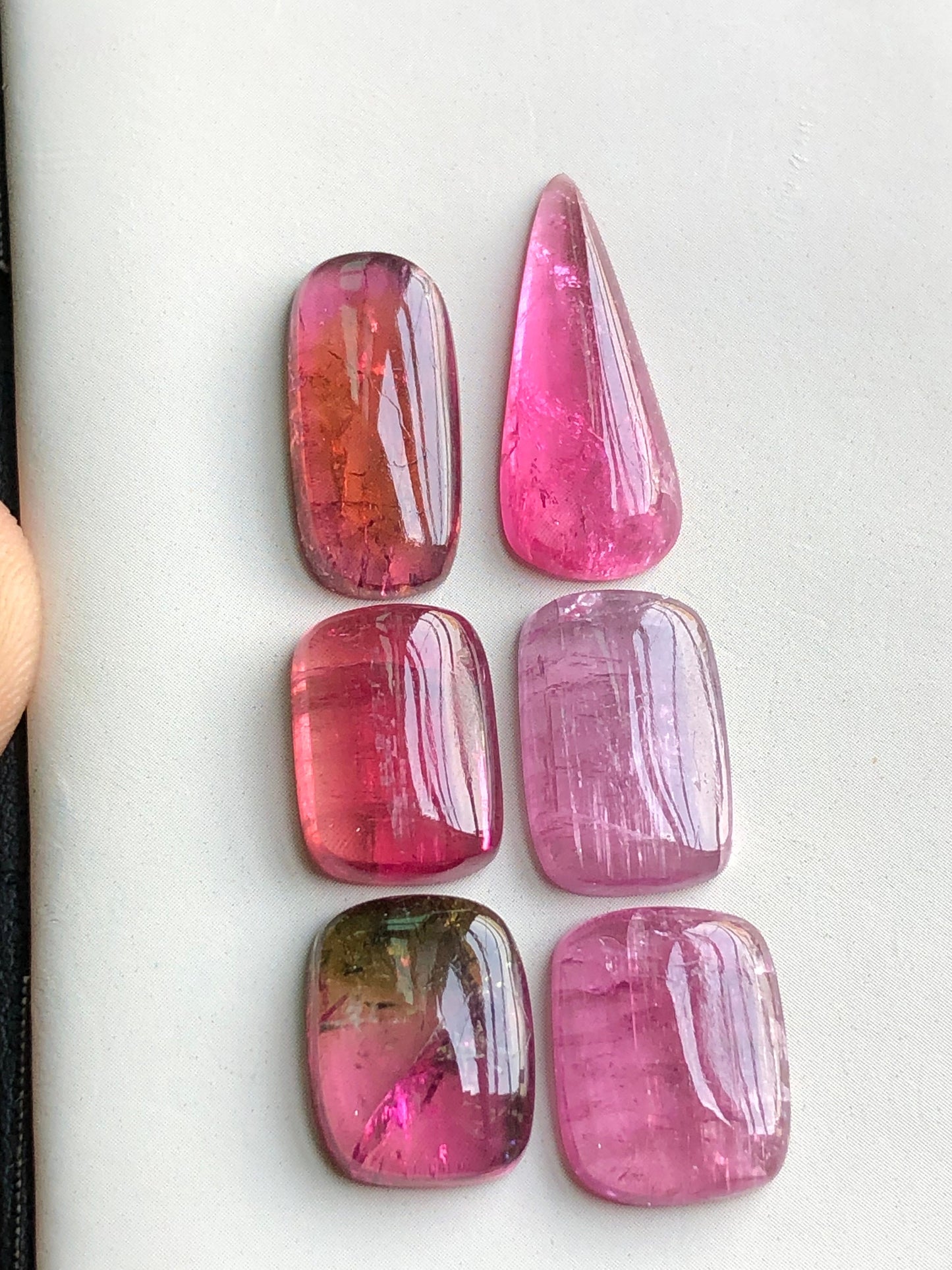 Pink tourmaline cabochons lot 37.50 carats