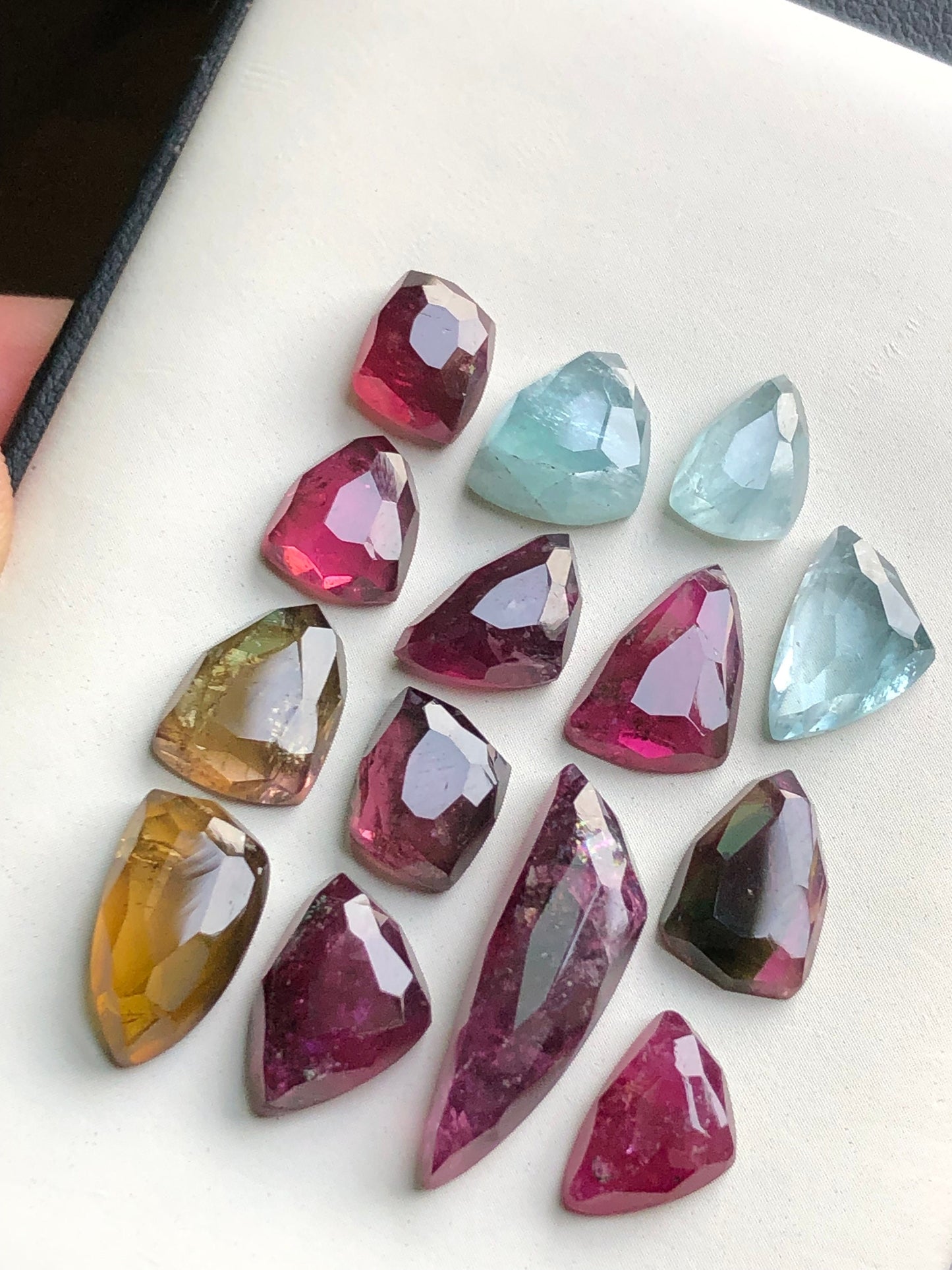 Mix tourmaline rose cuts lot available 48.90 carats