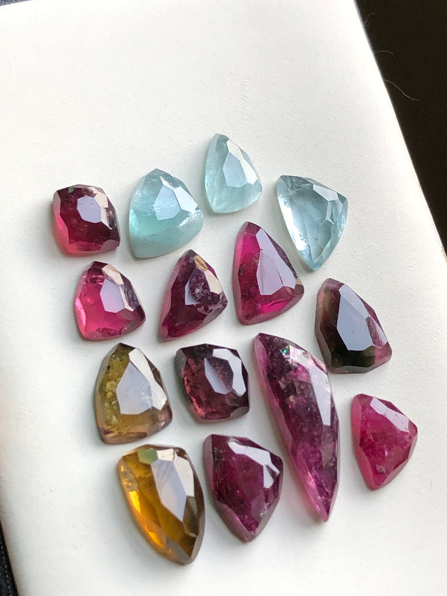 Mix tourmaline rose cuts lot available 48.90 carats