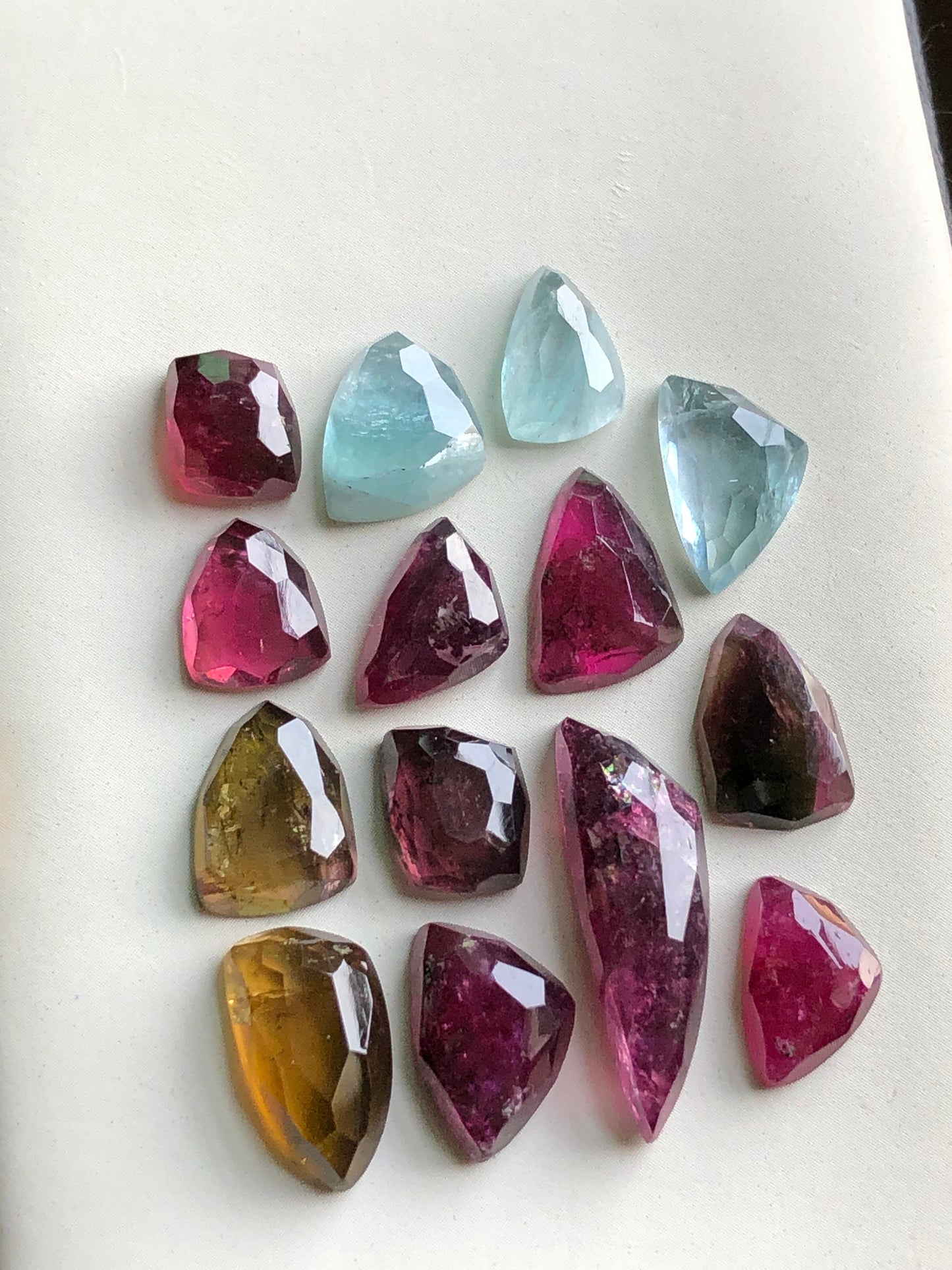 Mix tourmaline rose cuts lot available 48.90 carats