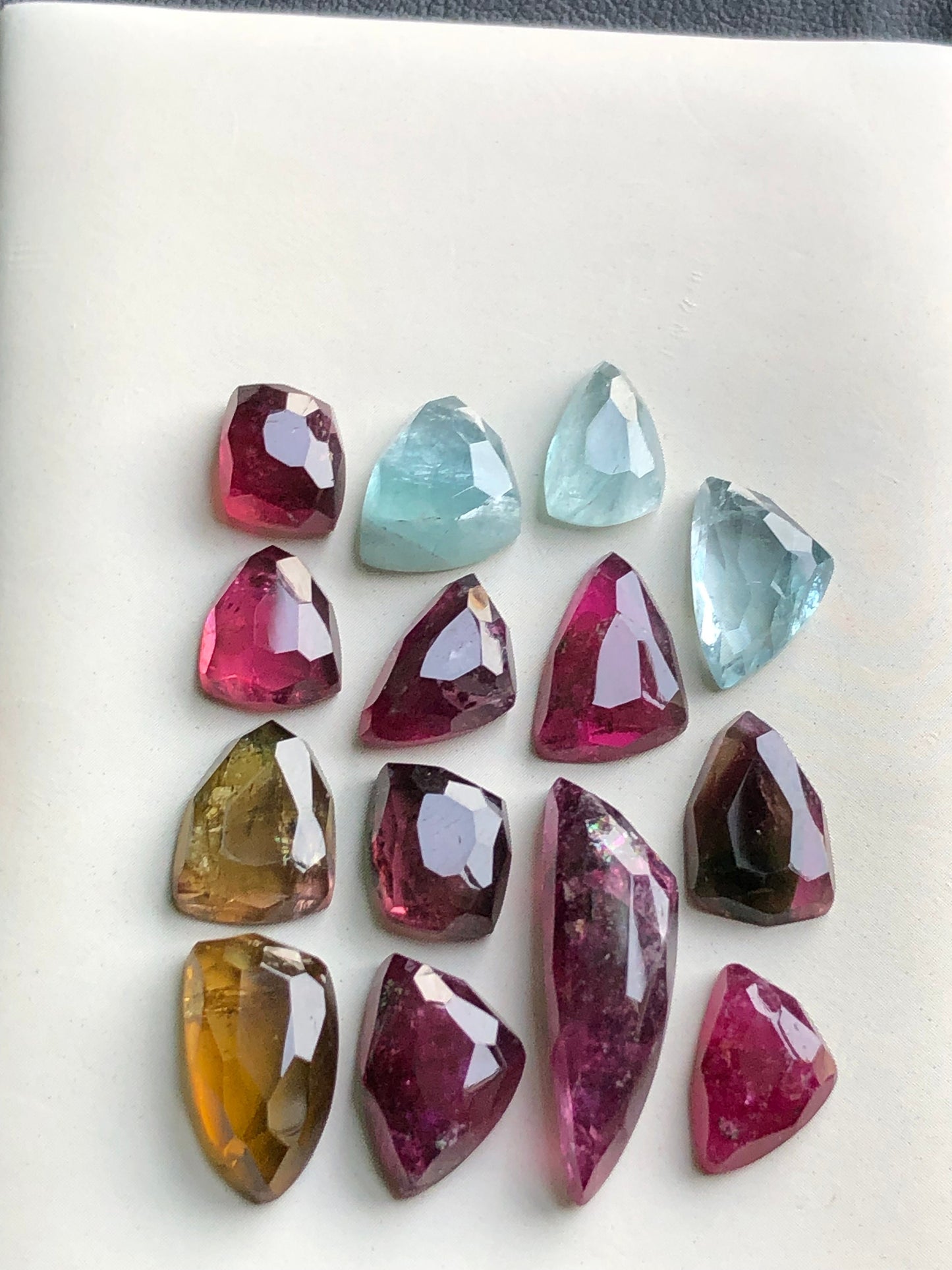 Mix tourmaline rose cuts lot available 48.90 carats