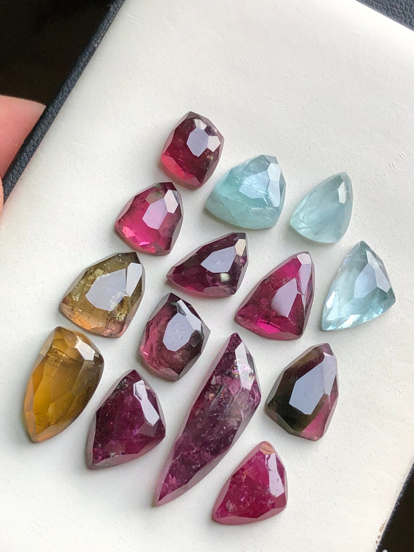 Mix tourmaline rose cuts lot available 48.90 carats