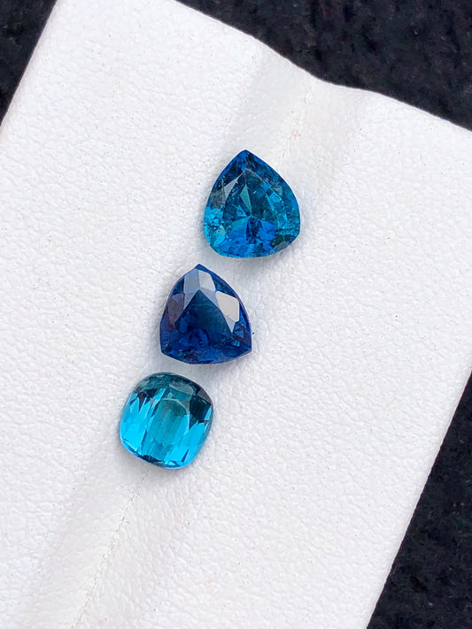 Ink blue tourmalines 2.90 carats