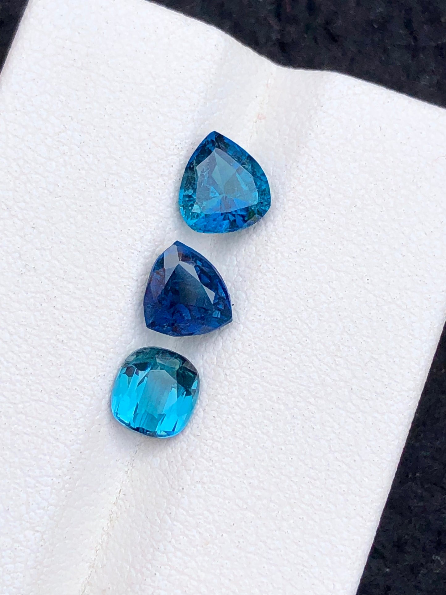 Ink blue tourmalines 2.90 carats