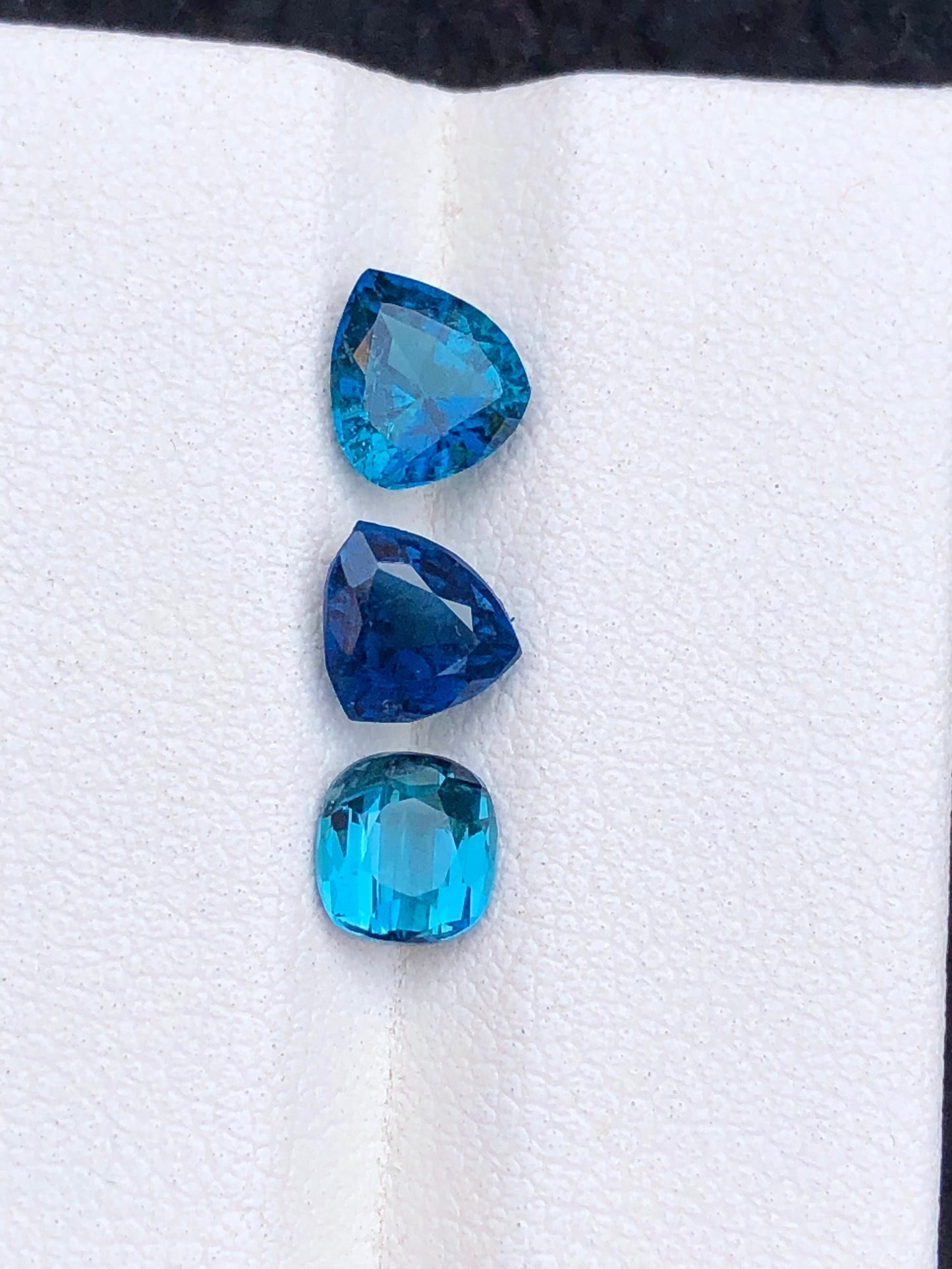 Ink blue tourmalines 2.90 carats