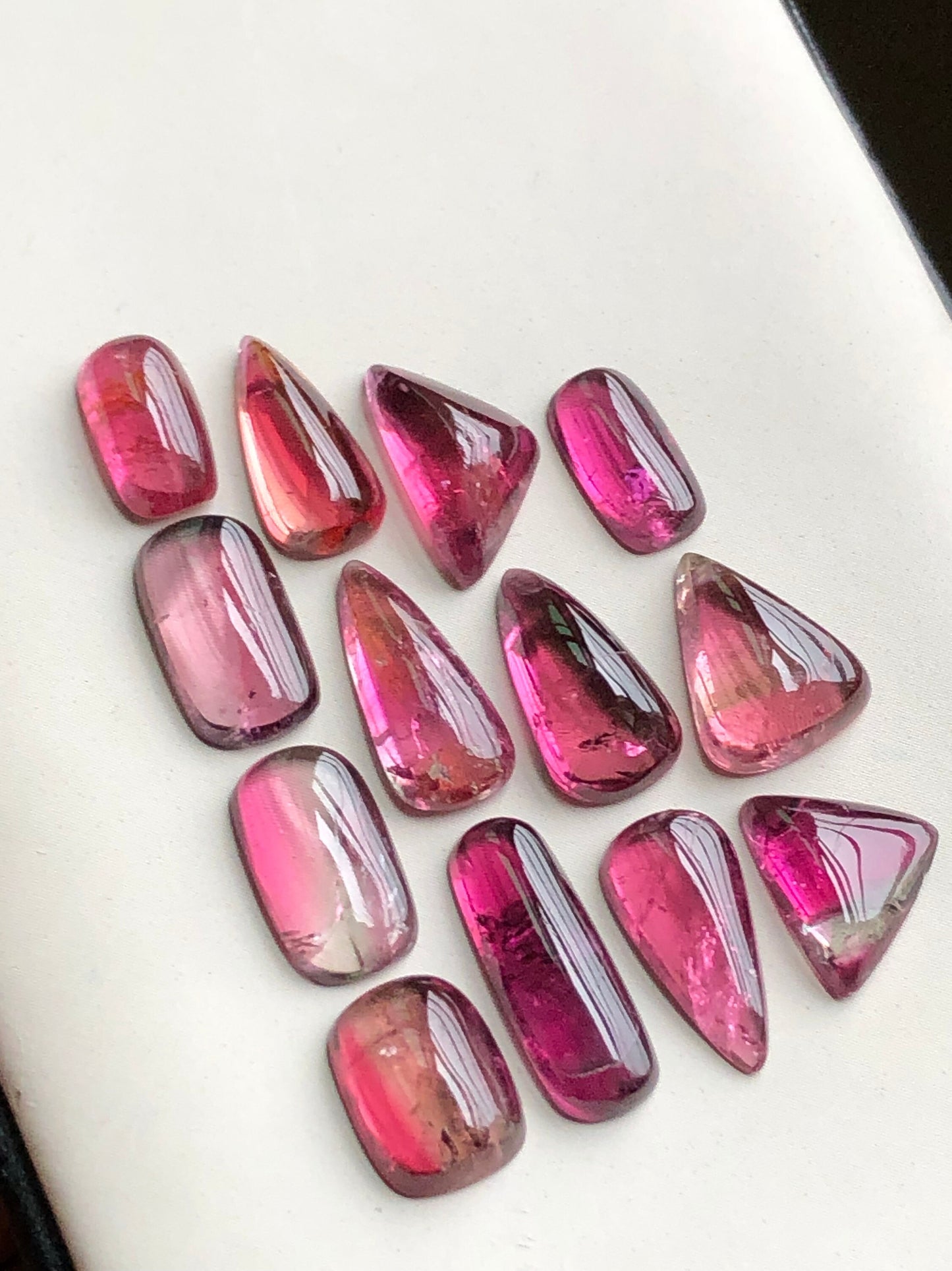 Pink tourmaline cabochons lot 35.75 carats