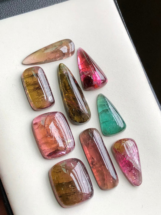 Pink tourmaline cabochons lot 54 carats