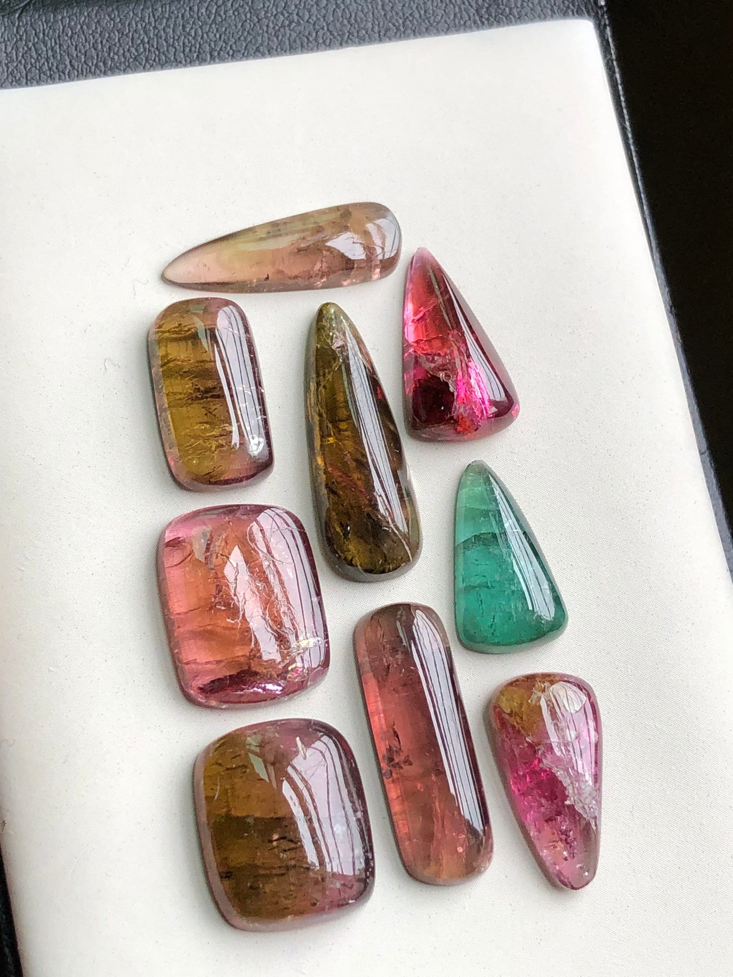 Pink tourmaline cabochons lot 54 carats