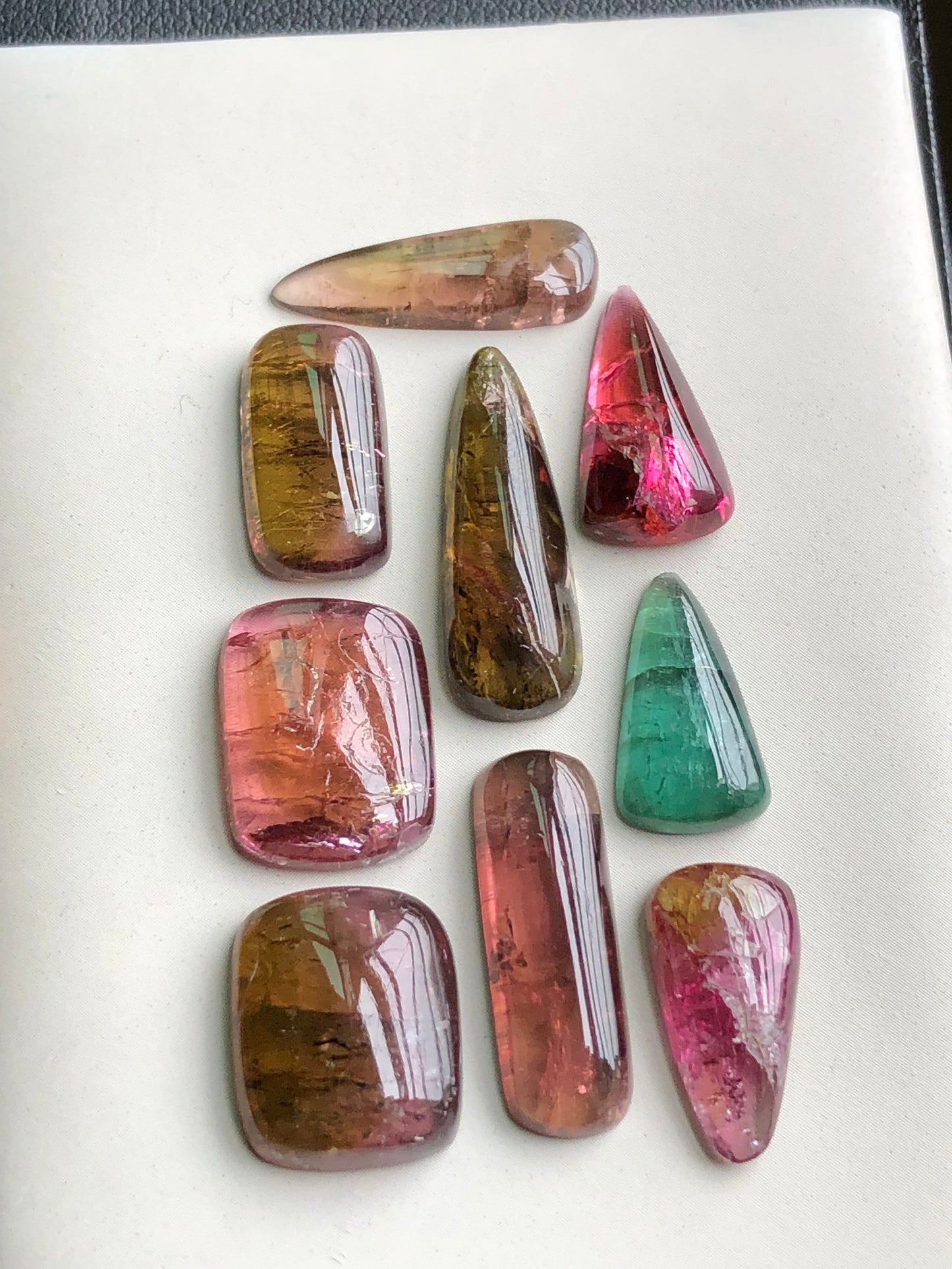 Pink tourmaline cabochons lot 54 carats