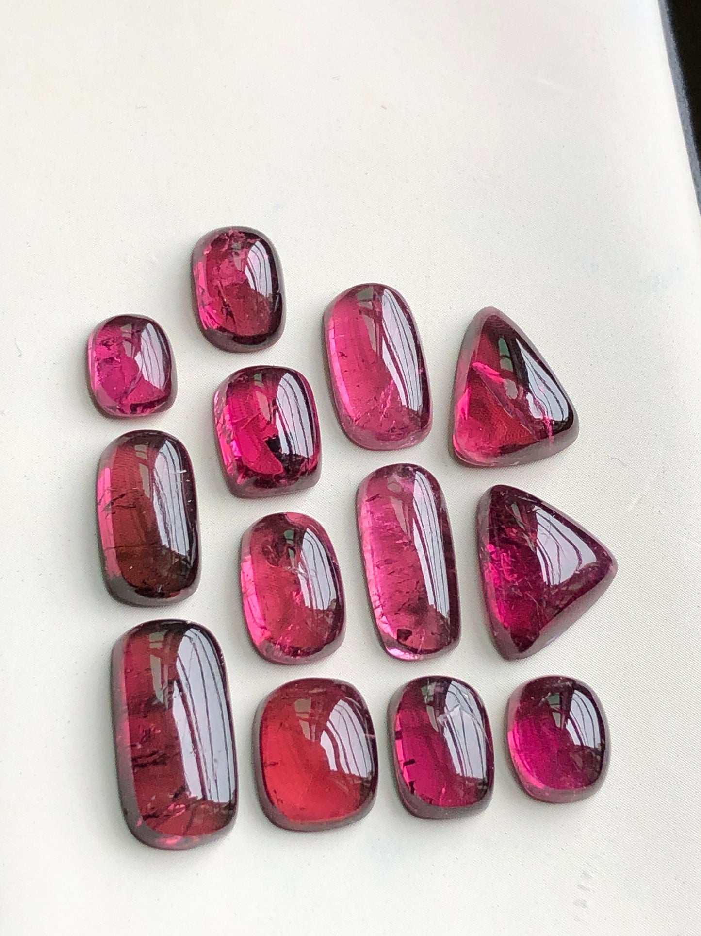 Pink tourmaline cabochons lot 31 carats