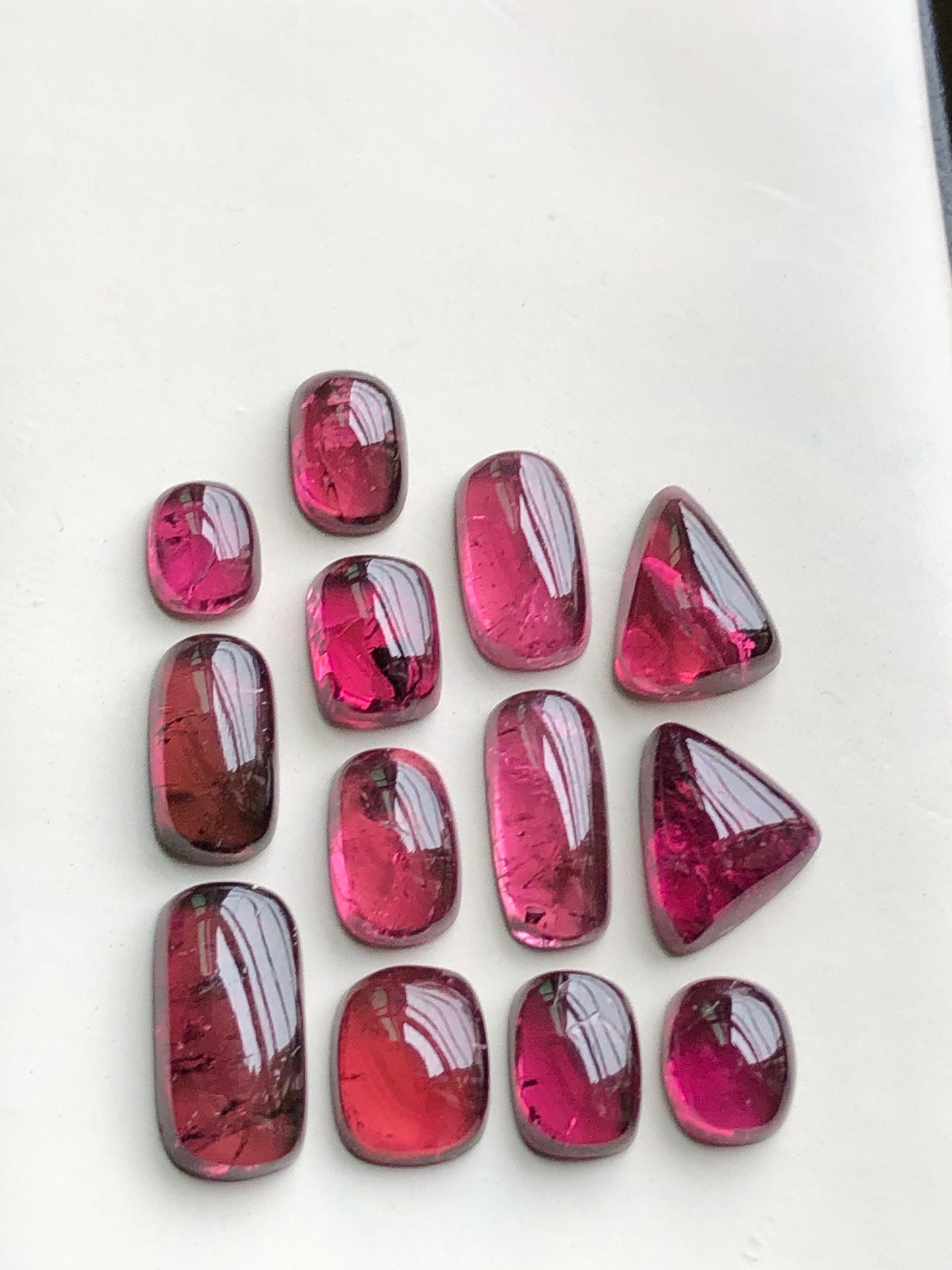 Pink tourmaline cabochons lot 31 carats