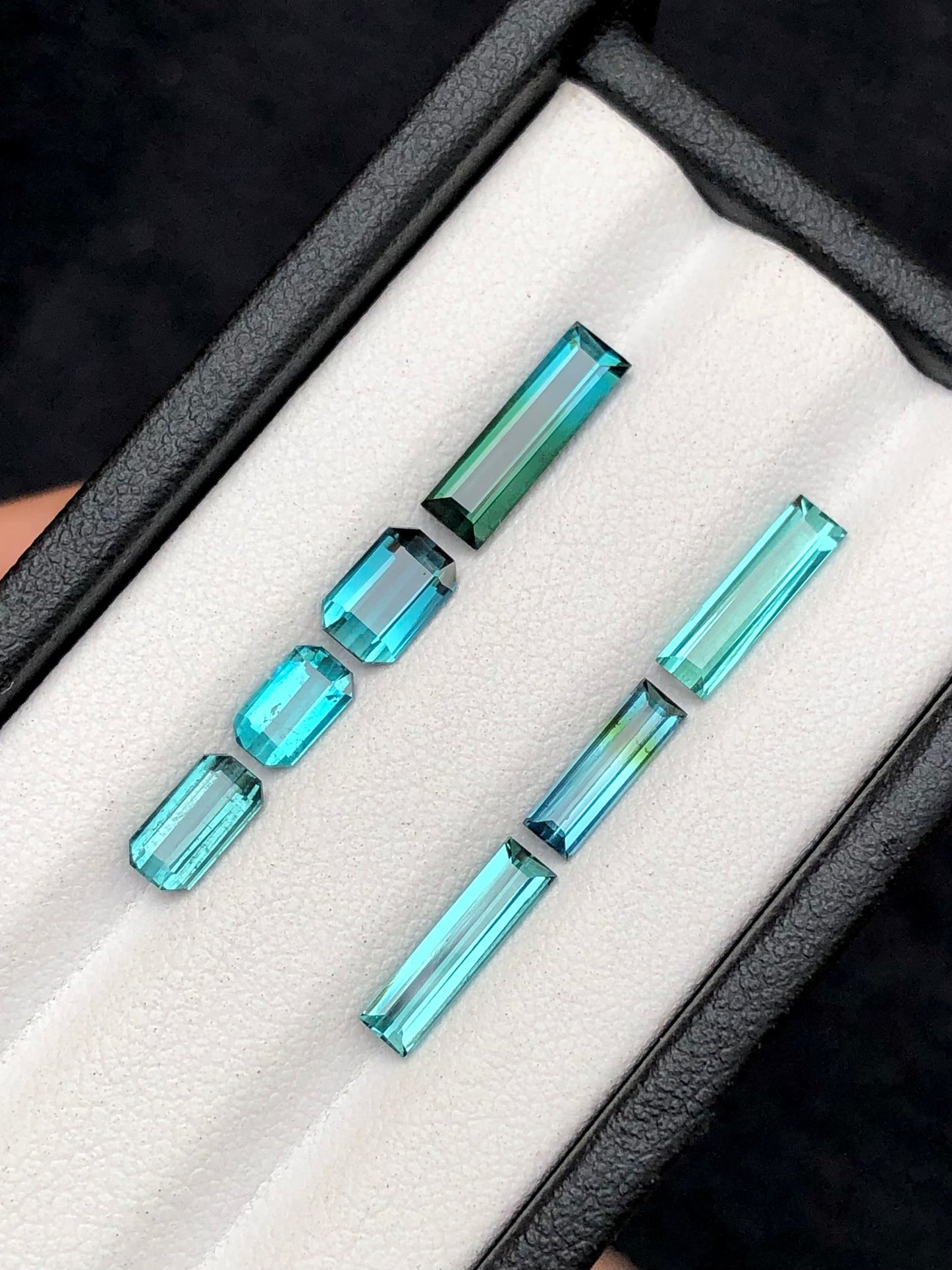 Blue tourmalines 5.30 carats