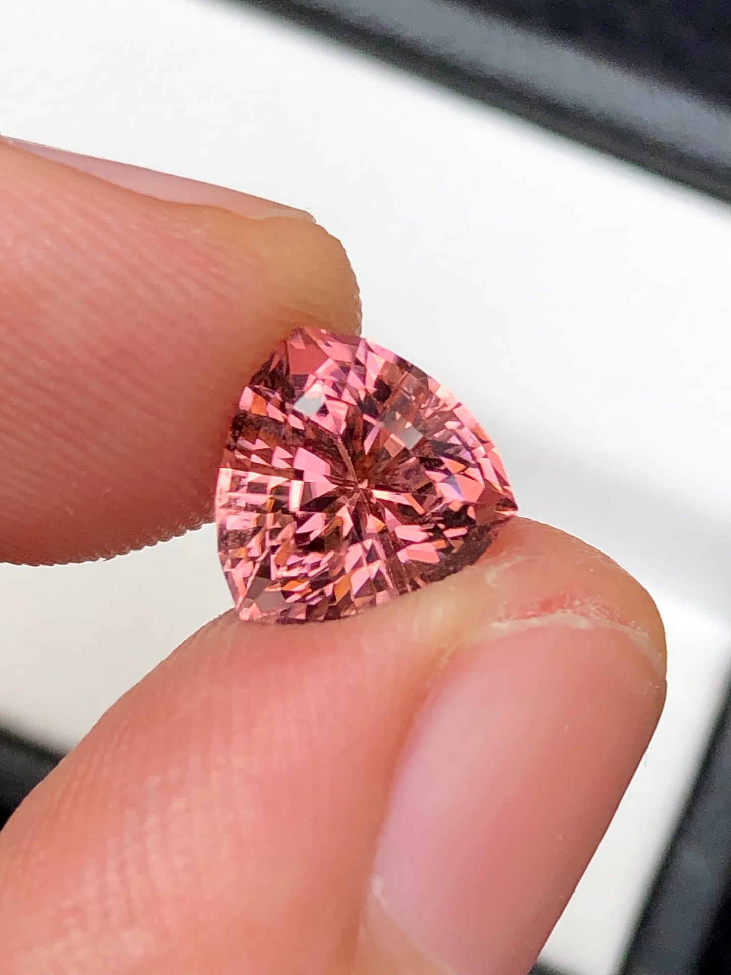 Trillion pink tourmaline