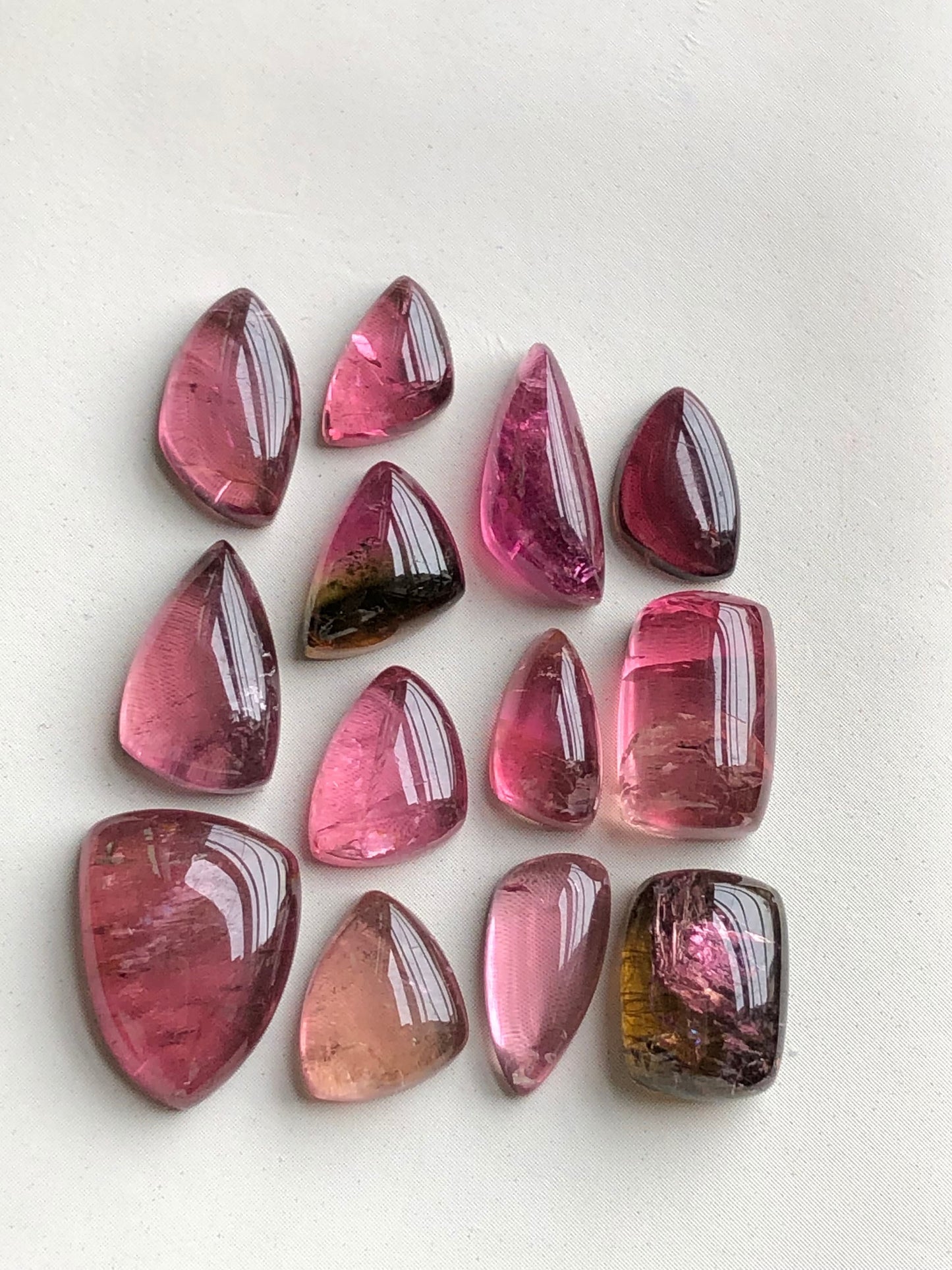 Natural Pink tourmaline cabochons lote 39.60 carats