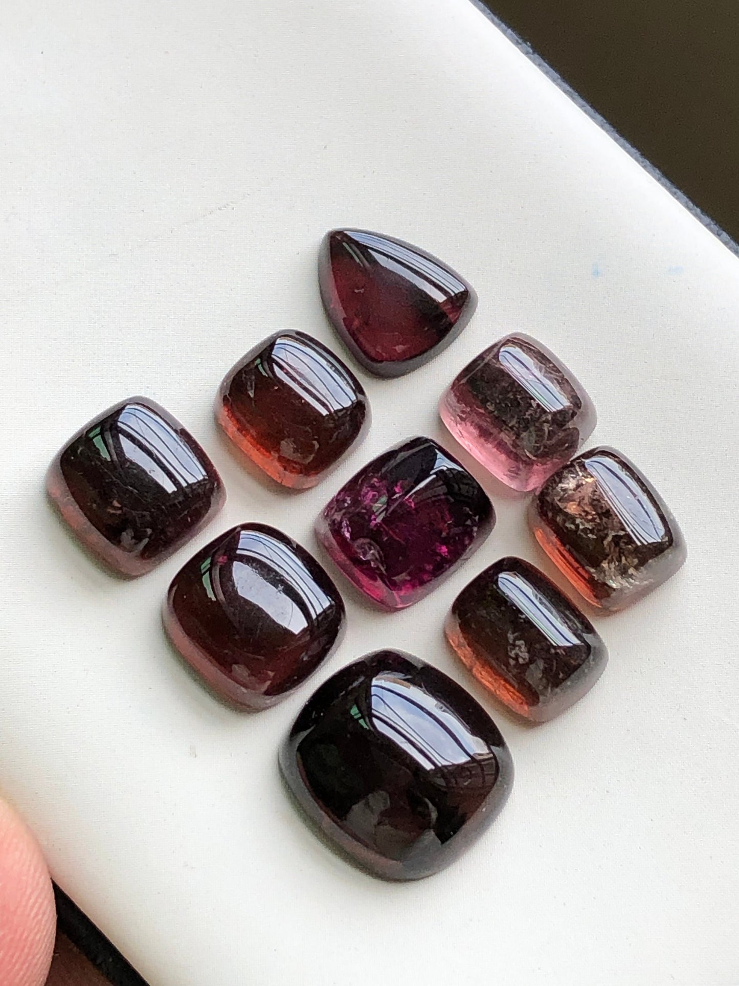 Natural tourmaline cabochons lot 50 carats