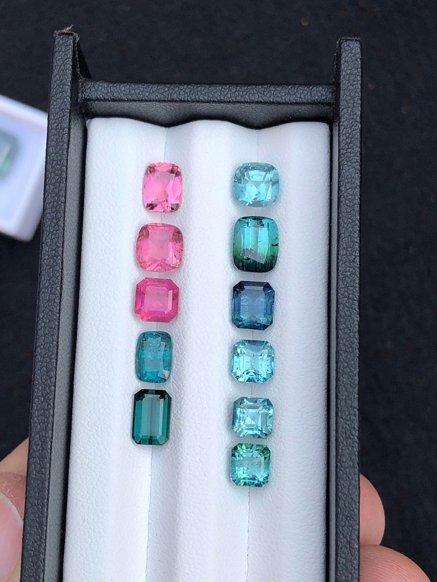 Pink and blue tourmaline lot 13 carats