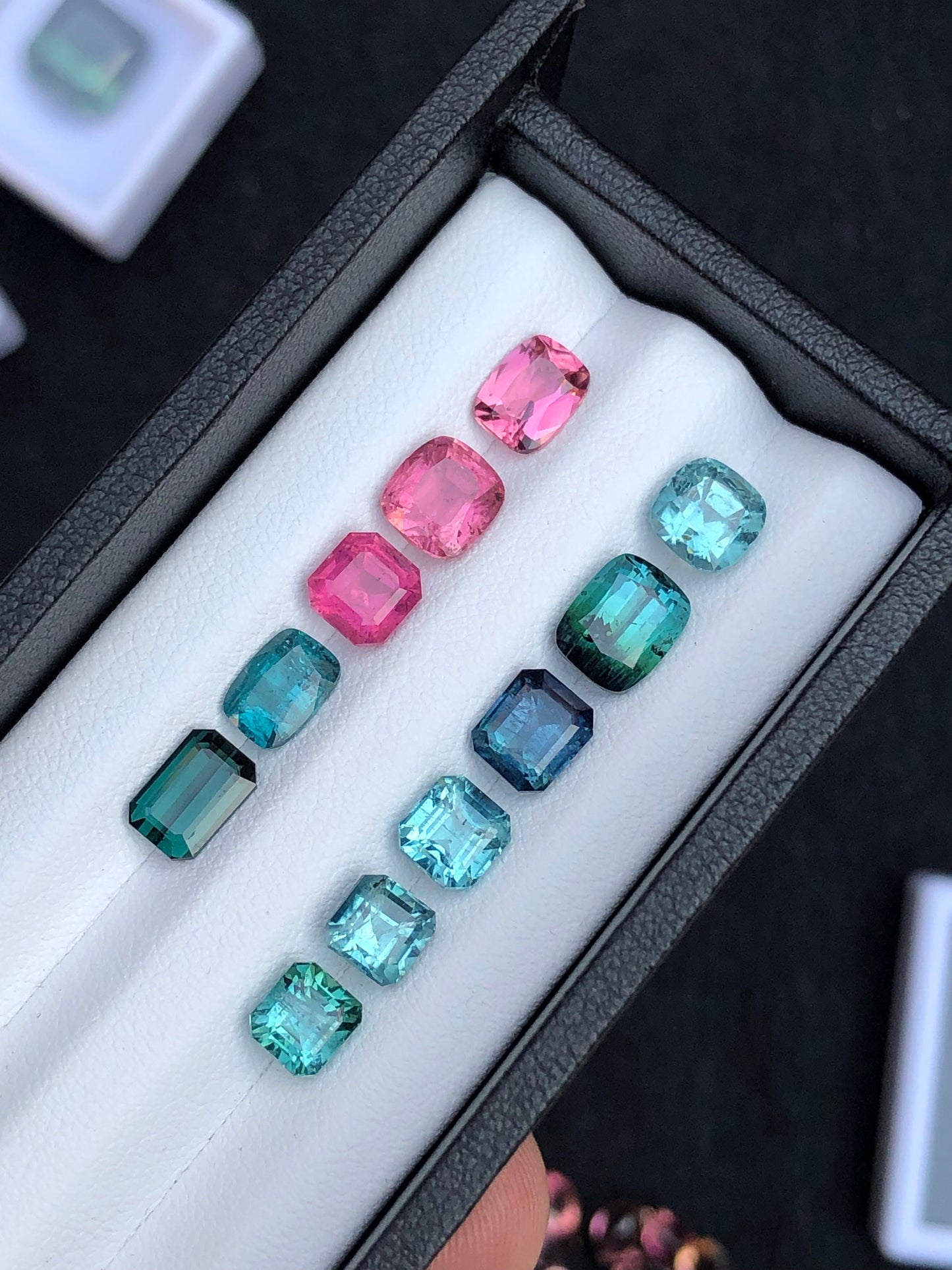 Pink and blue tourmaline lot 13 carats