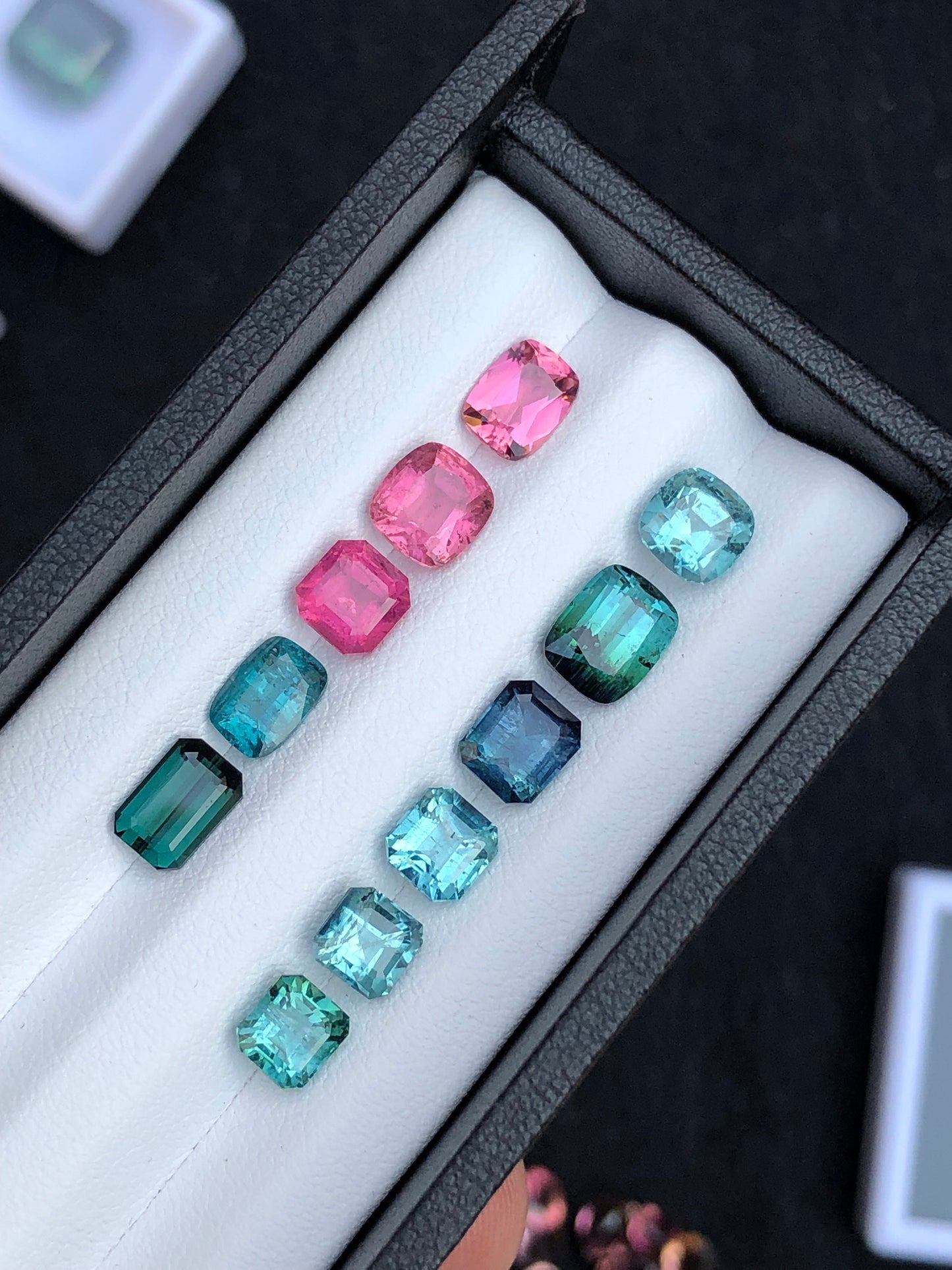 Pink and blue tourmaline lot 13 carats