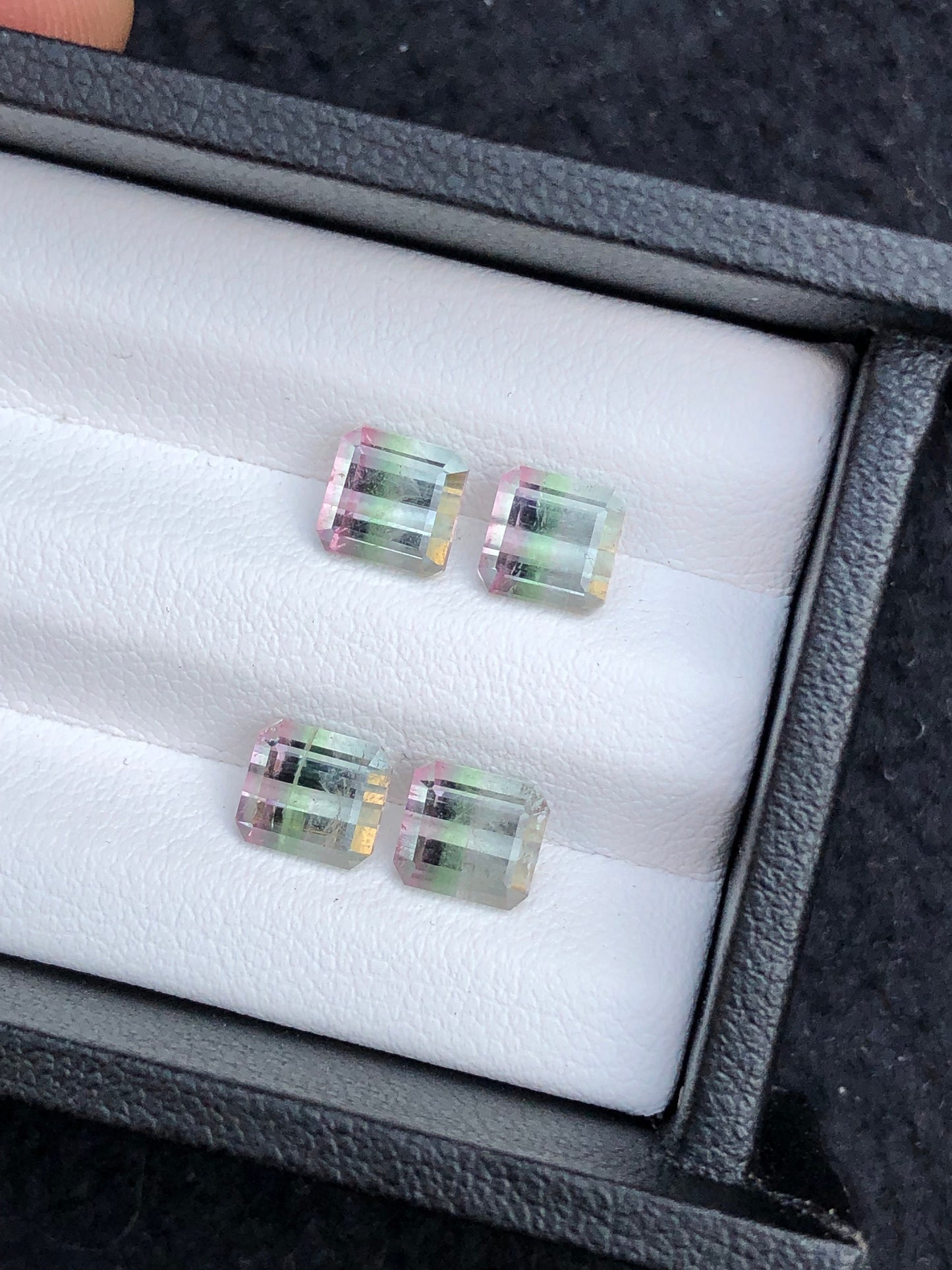 Bi colour tourmaline pairs 4.90 carats