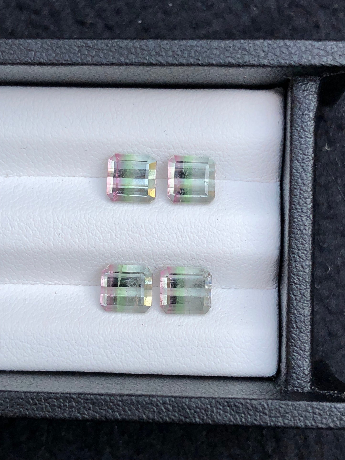 Bi colour tourmaline pairs 4.90 carats