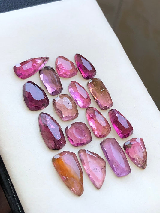 Pink tourmaline rose cuts 34.60 carats