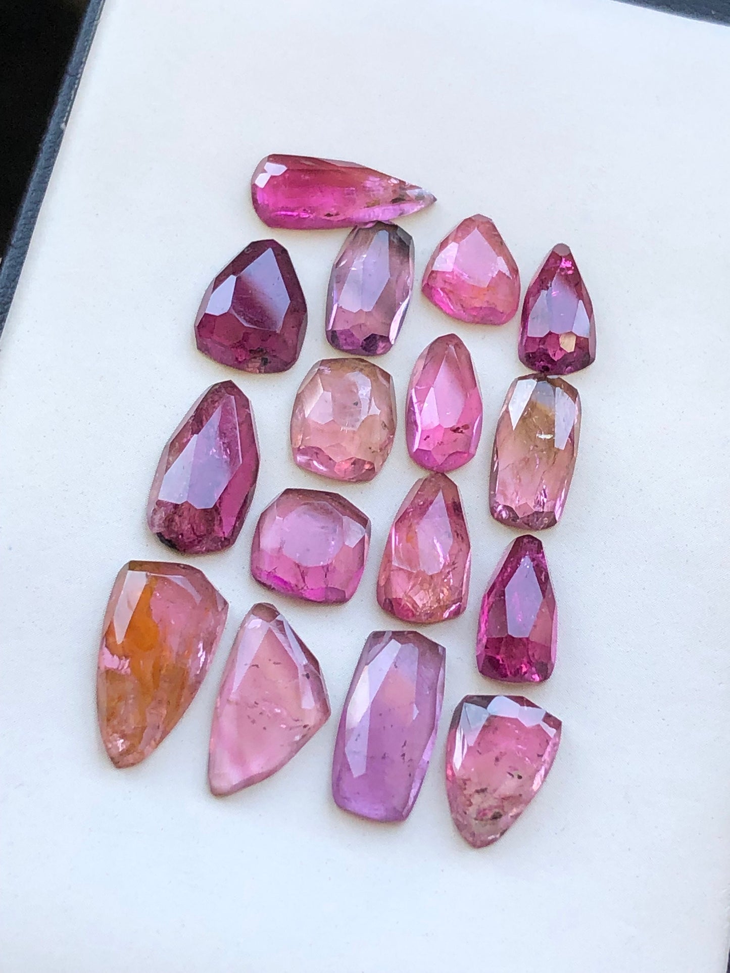 Pink tourmaline rose cuts 34.60 carats