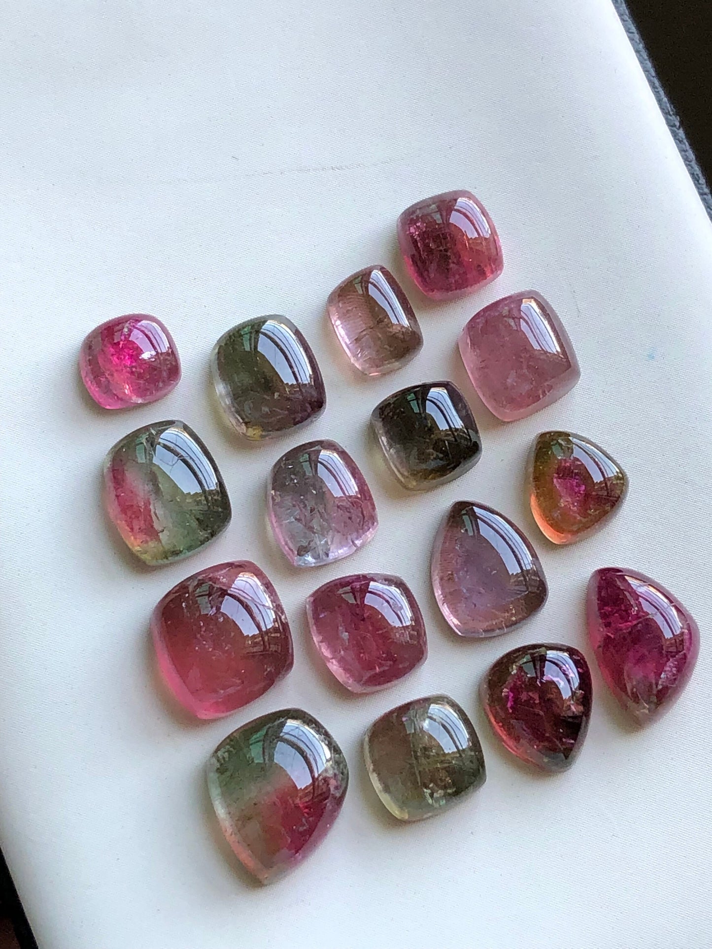 Tourmaline cabochons 50 carats from Afghanistan flat back perfect for jewellery