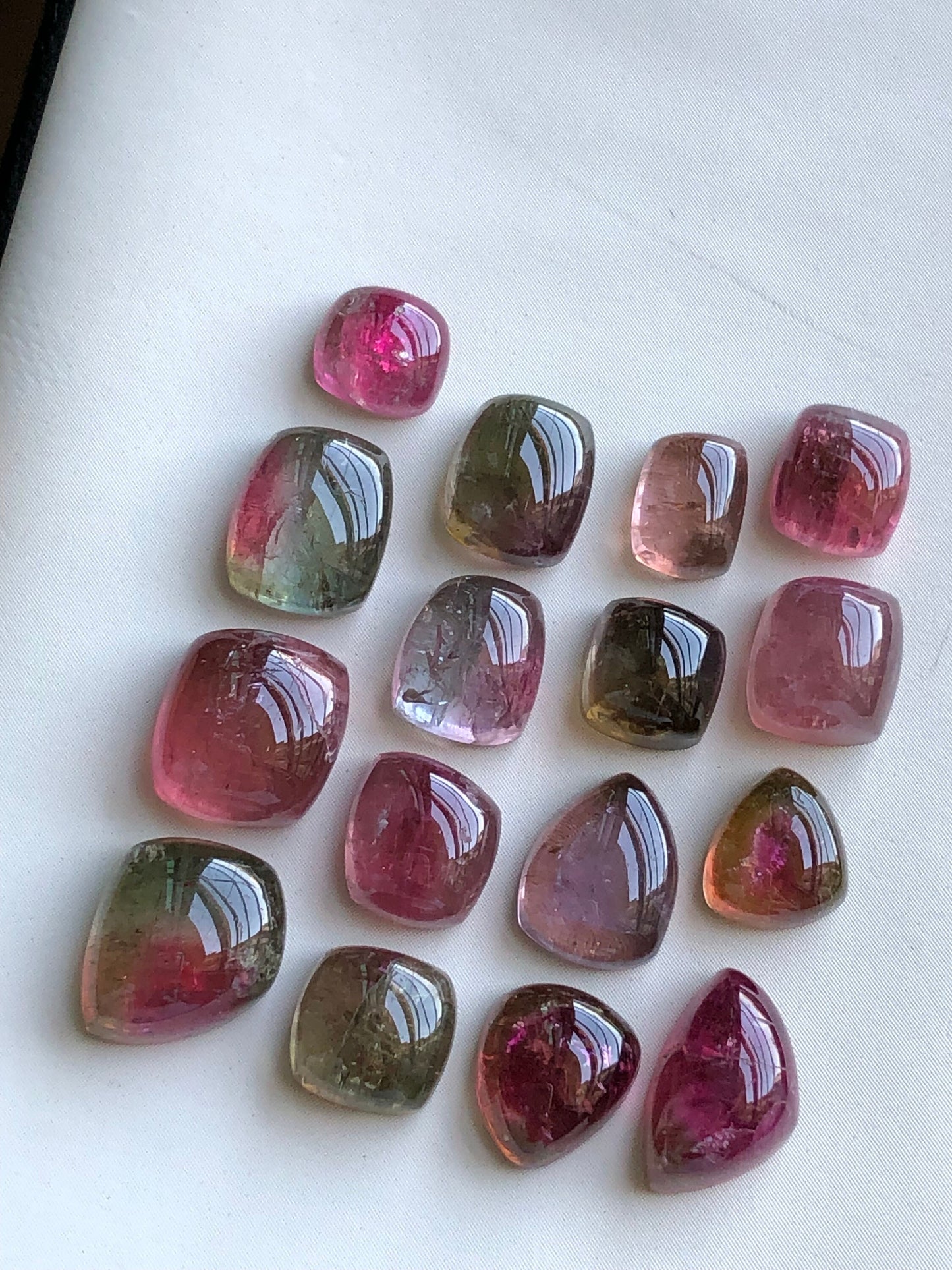 Tourmaline cabochons 50 carats from Afghanistan flat back perfect for jewellery