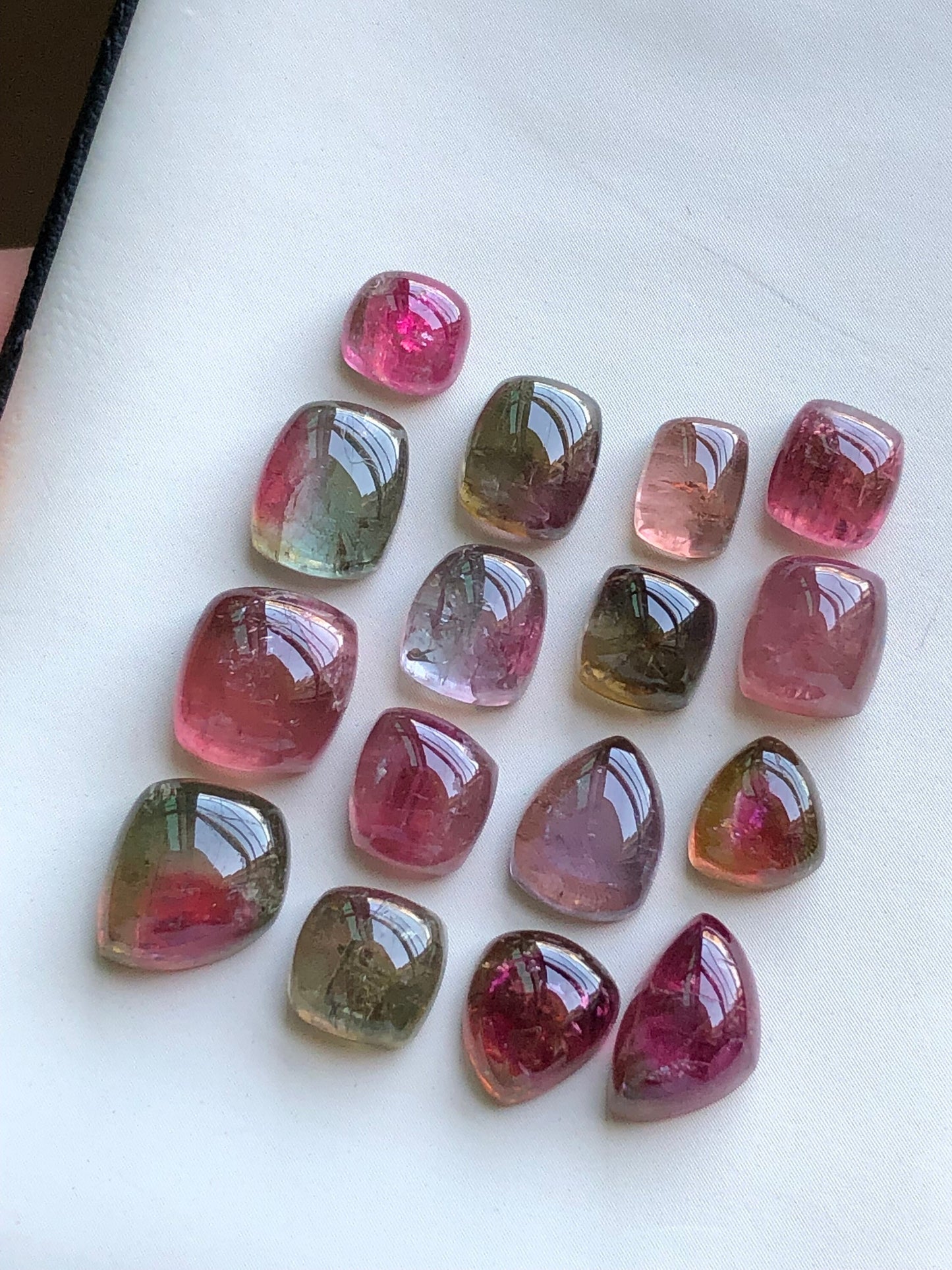 Tourmaline cabochons 50 carats from Afghanistan flat back perfect for jewellery