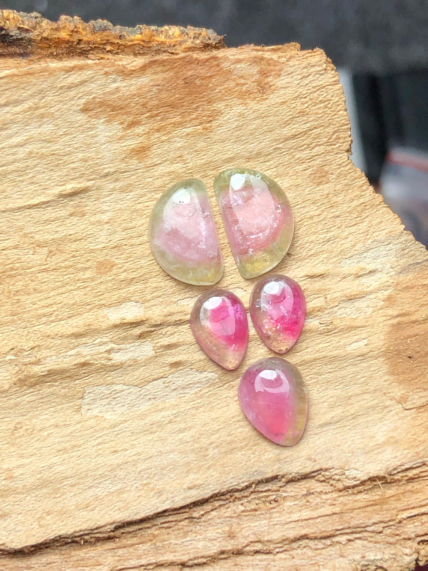 8.75 carats natural tourmaline pairs