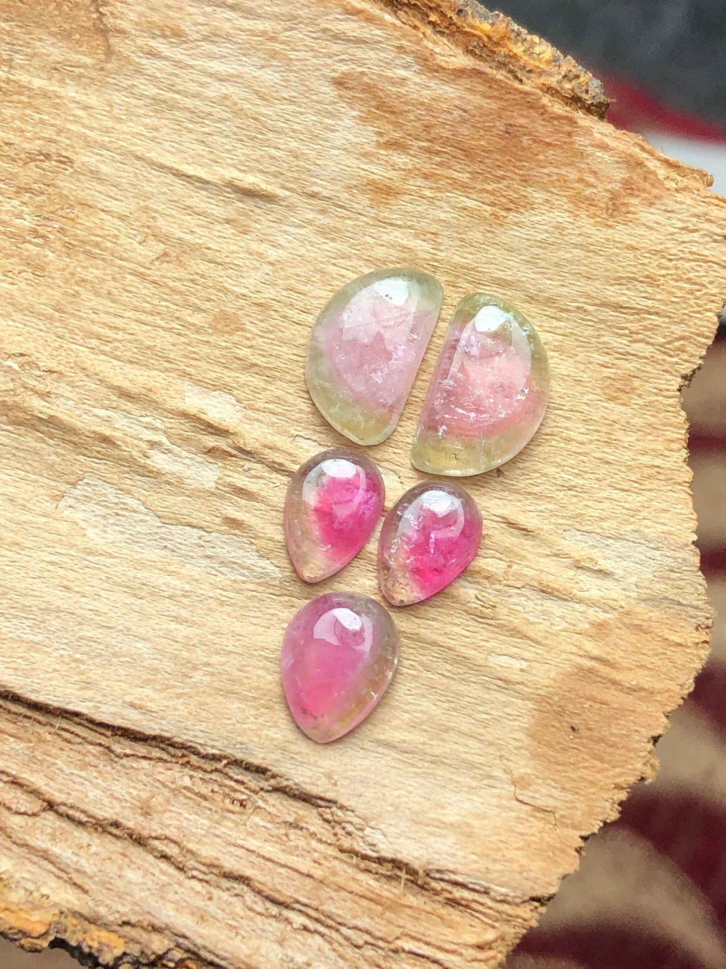 8.75 carats natural tourmaline pairs