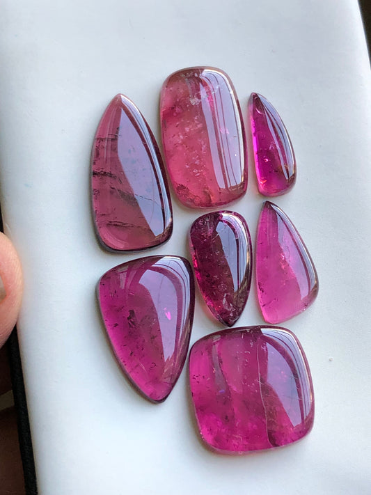 Pink tourmaline cabochons lot 60.60 carats