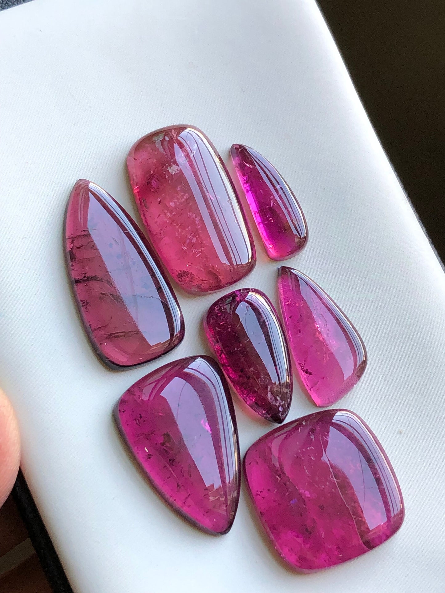 Pink tourmaline cabochons lot 60.60 carats