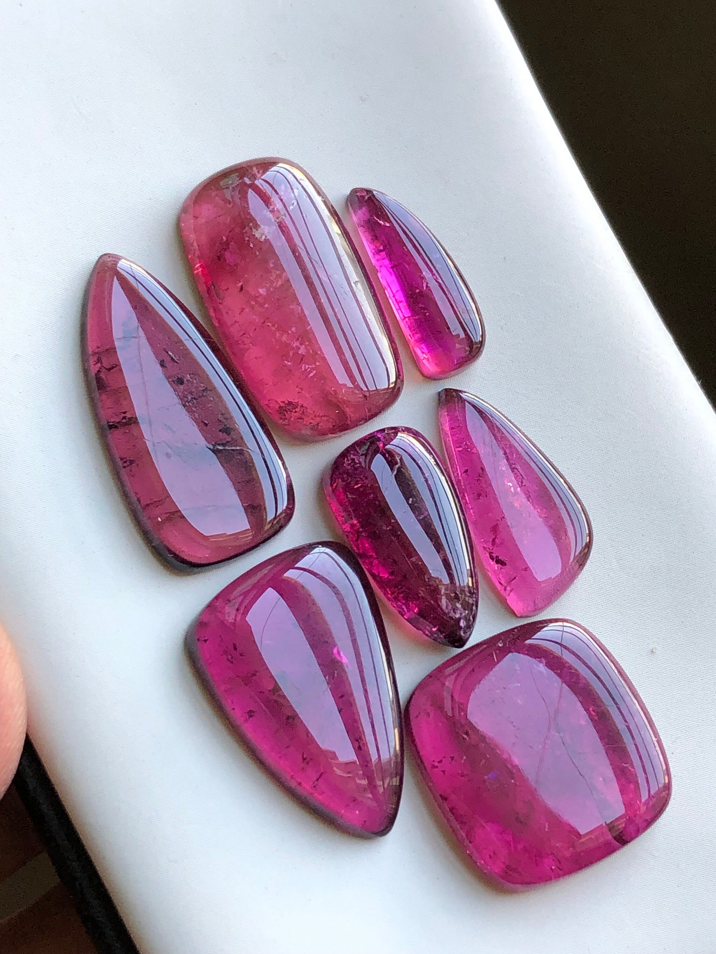 Pink tourmaline cabochons lot 60.60 carats