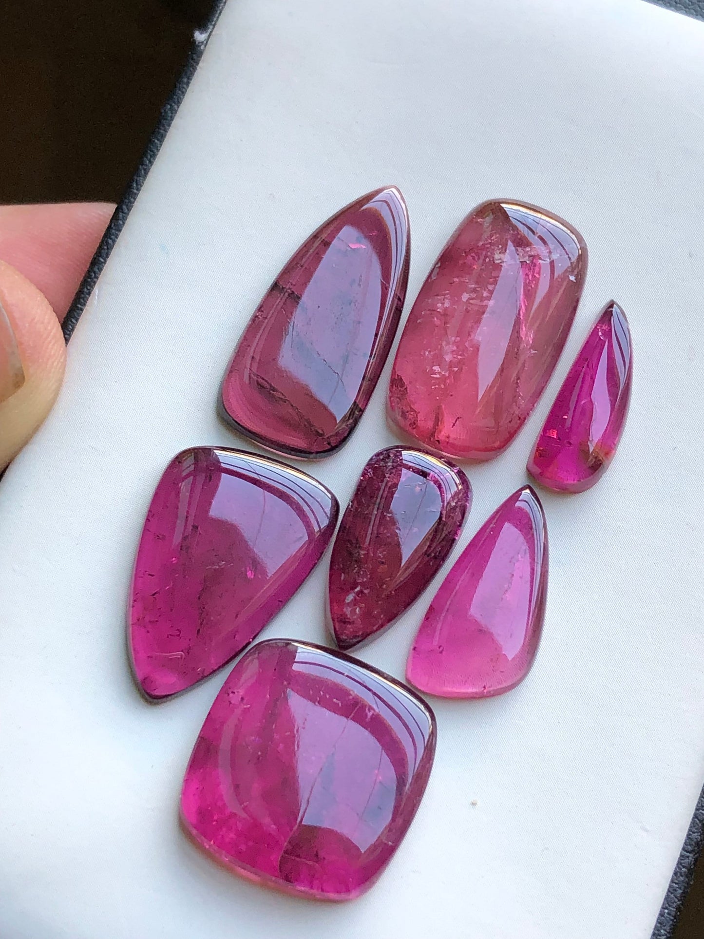 Pink tourmaline cabochons lot 60.60 carats